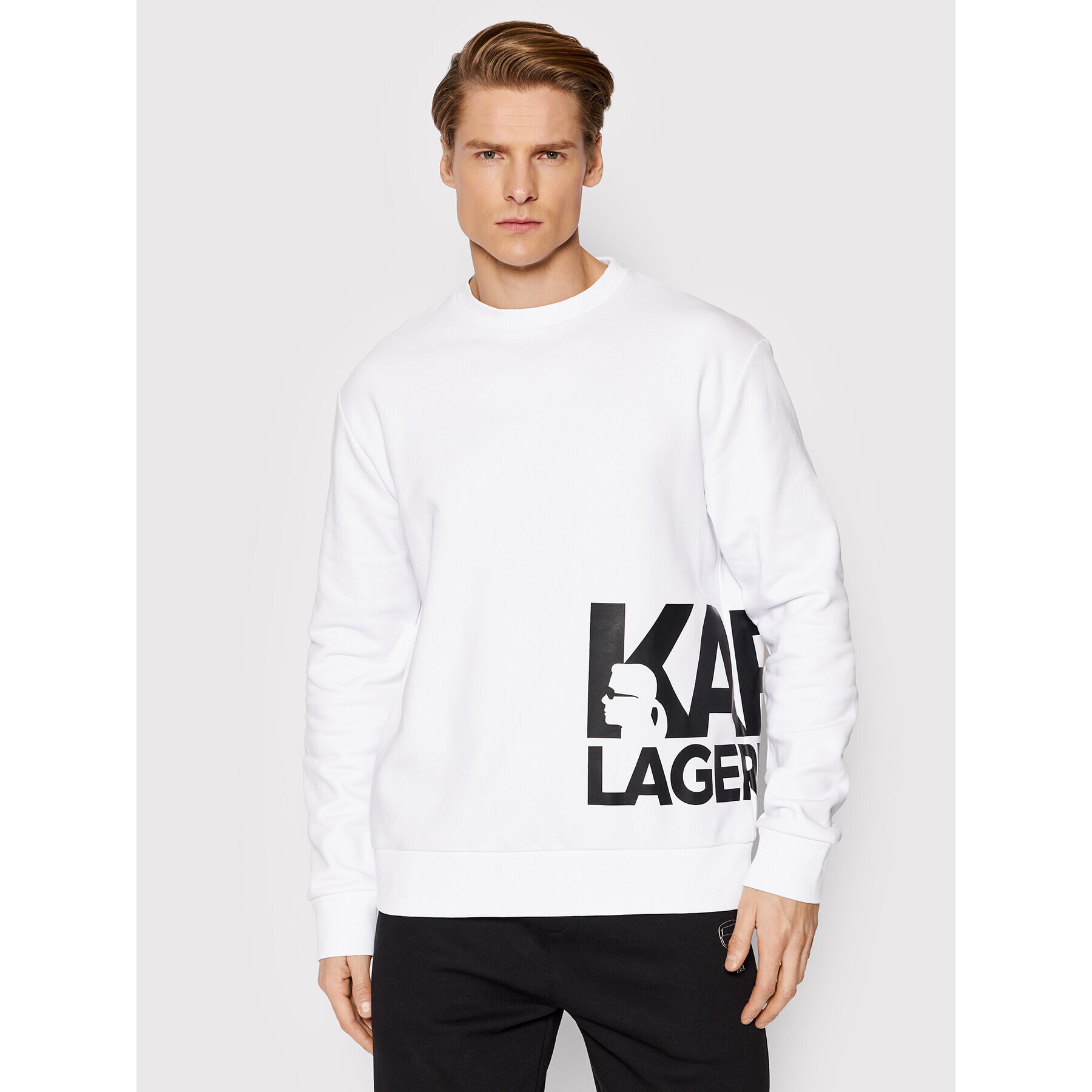 KARL LAGERFELD Jopa Sweat 705084 521900 Bela Regular Fit - Pepit.si