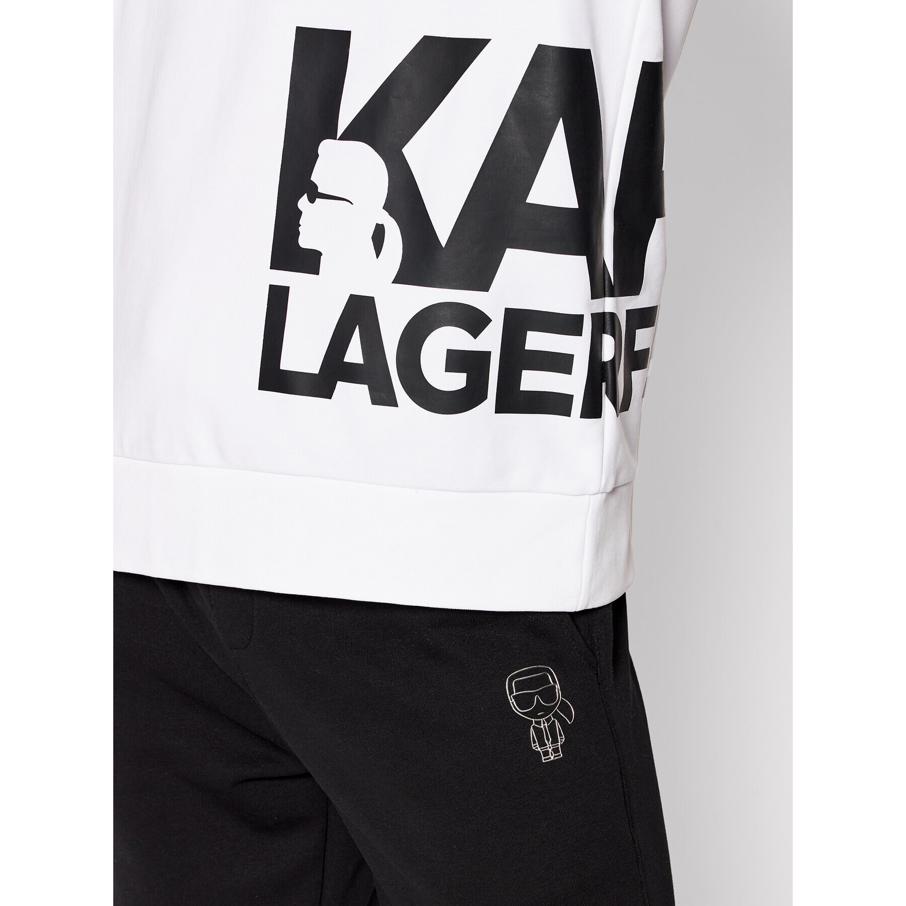 KARL LAGERFELD Jopa Sweat 705084 521900 Bela Regular Fit - Pepit.si