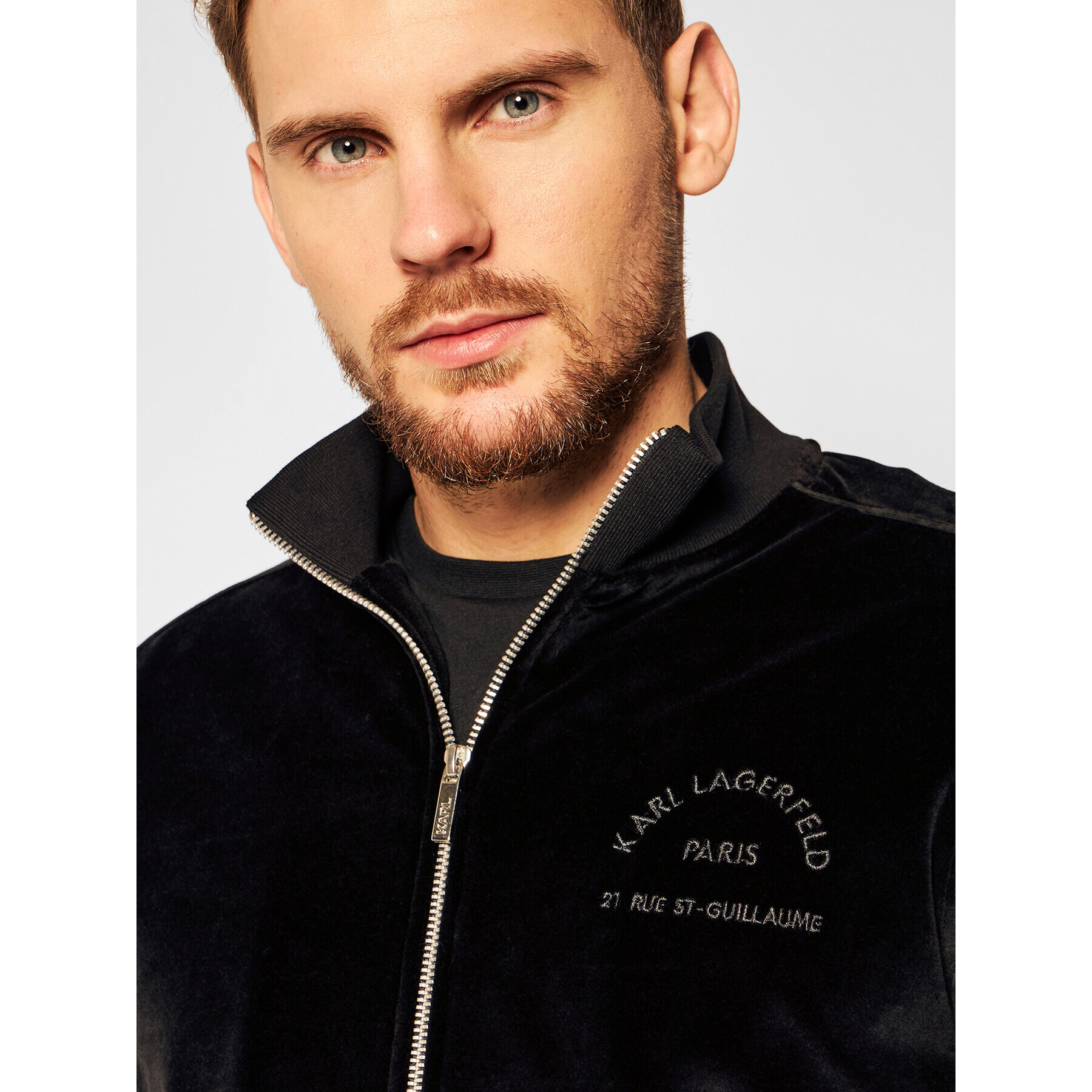 KARL LAGERFELD Jopa Sweat Zip 705029 502912 Črna Regular Fit - Pepit.si