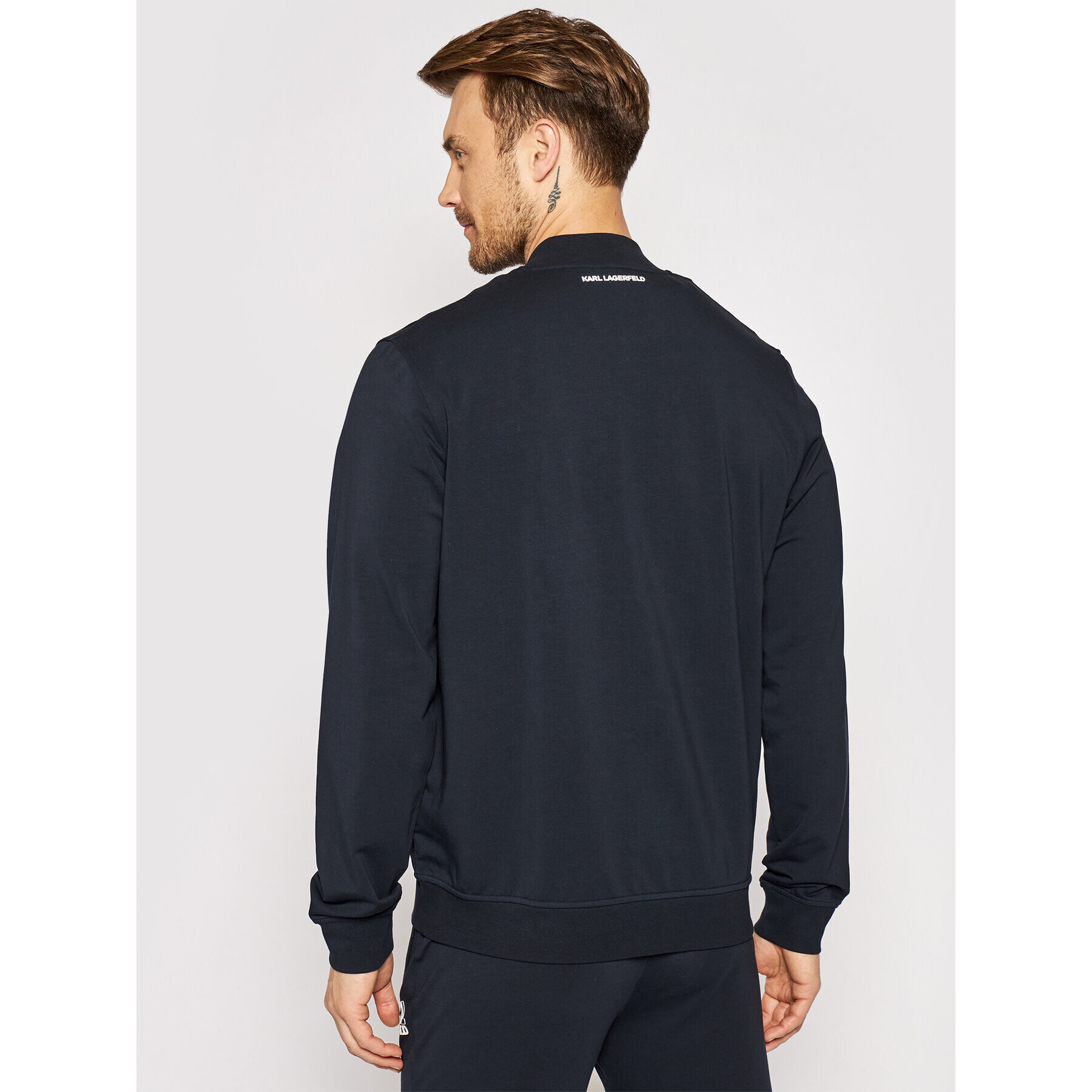 KARL LAGERFELD Jopa Sweat Zip 705034 511902 Mornarsko modra Regular Fit - Pepit.si