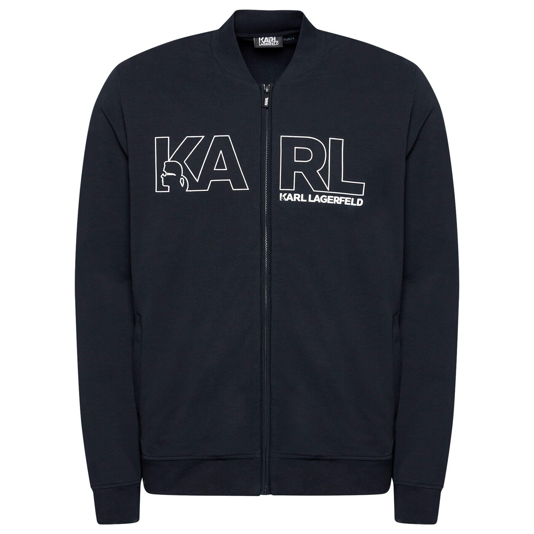 KARL LAGERFELD Jopa Sweat Zip 705034 511902 Mornarsko modra Regular Fit - Pepit.si