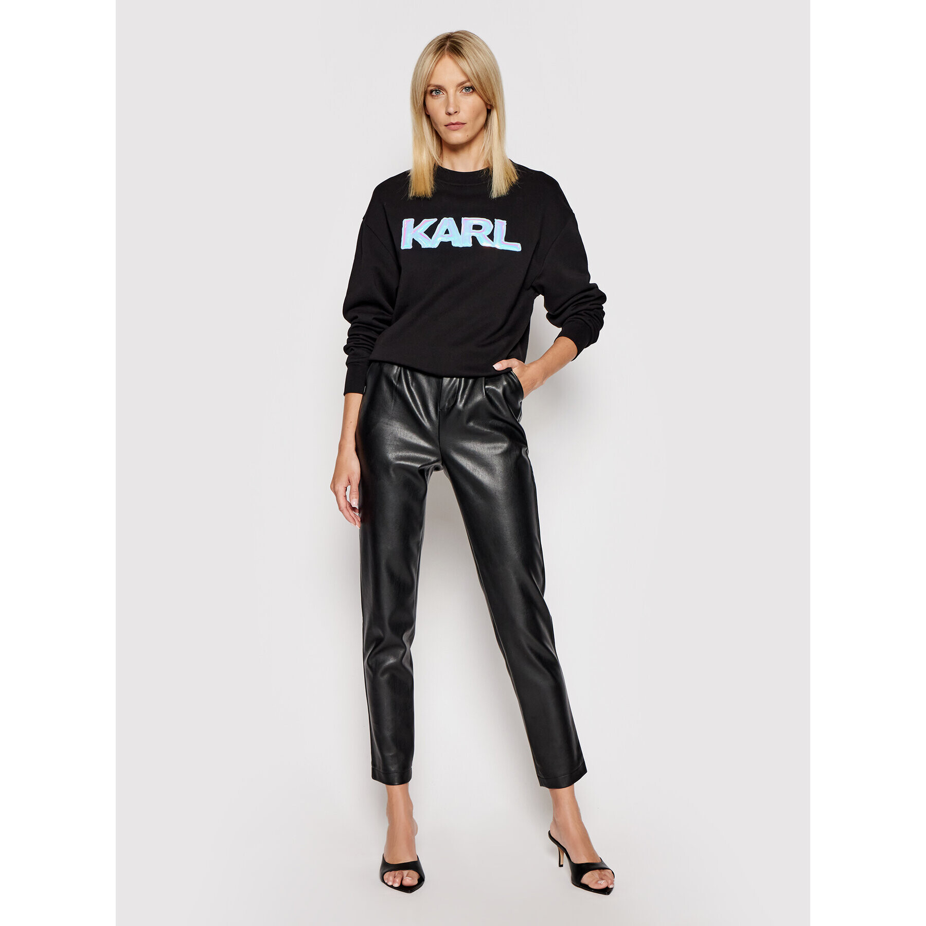 KARL LAGERFELD Jopa Unisex Balloon Logo 211U1804 Črna Regular Fit - Pepit.si