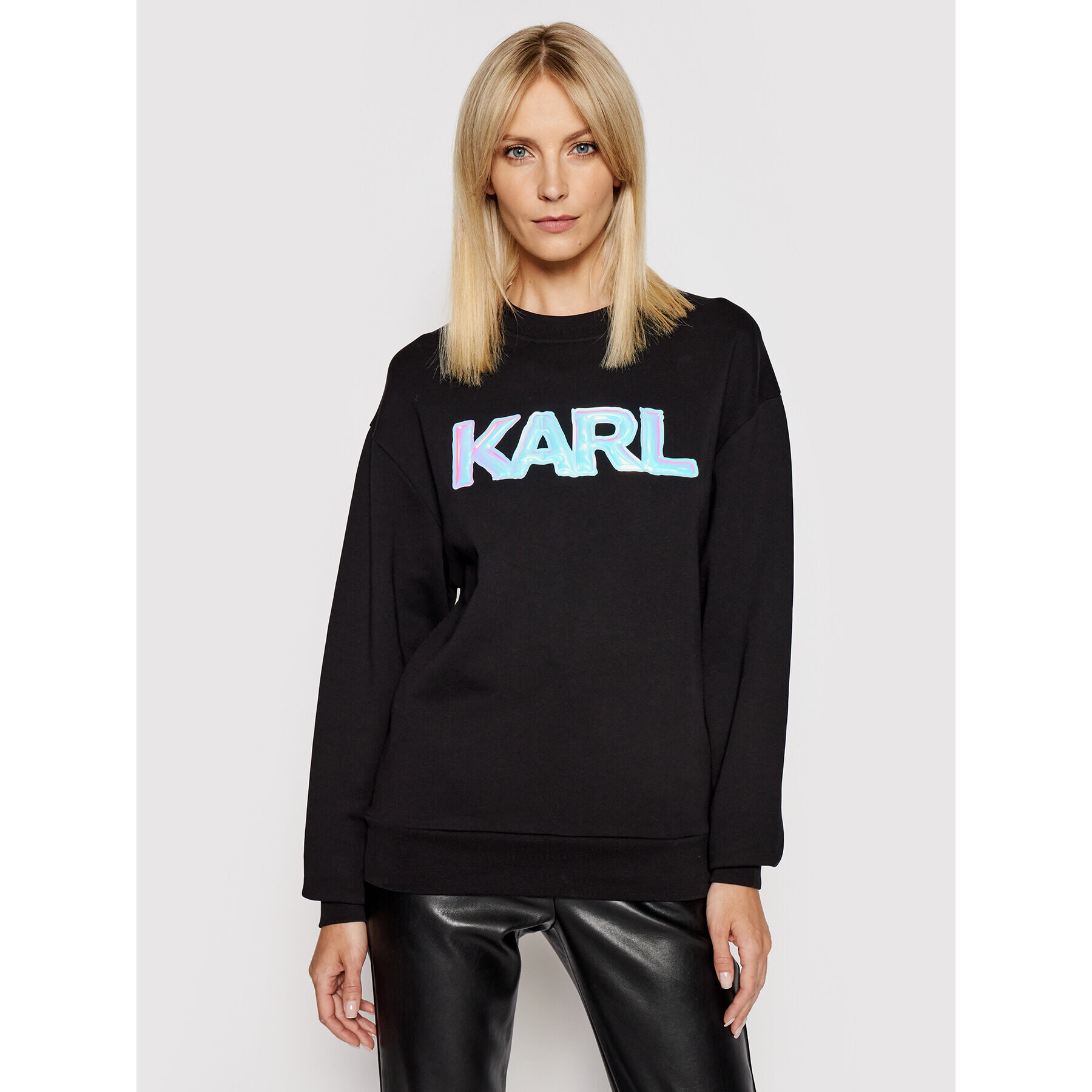 KARL LAGERFELD Jopa Unisex Balloon Logo 211U1804 Črna Regular Fit - Pepit.si