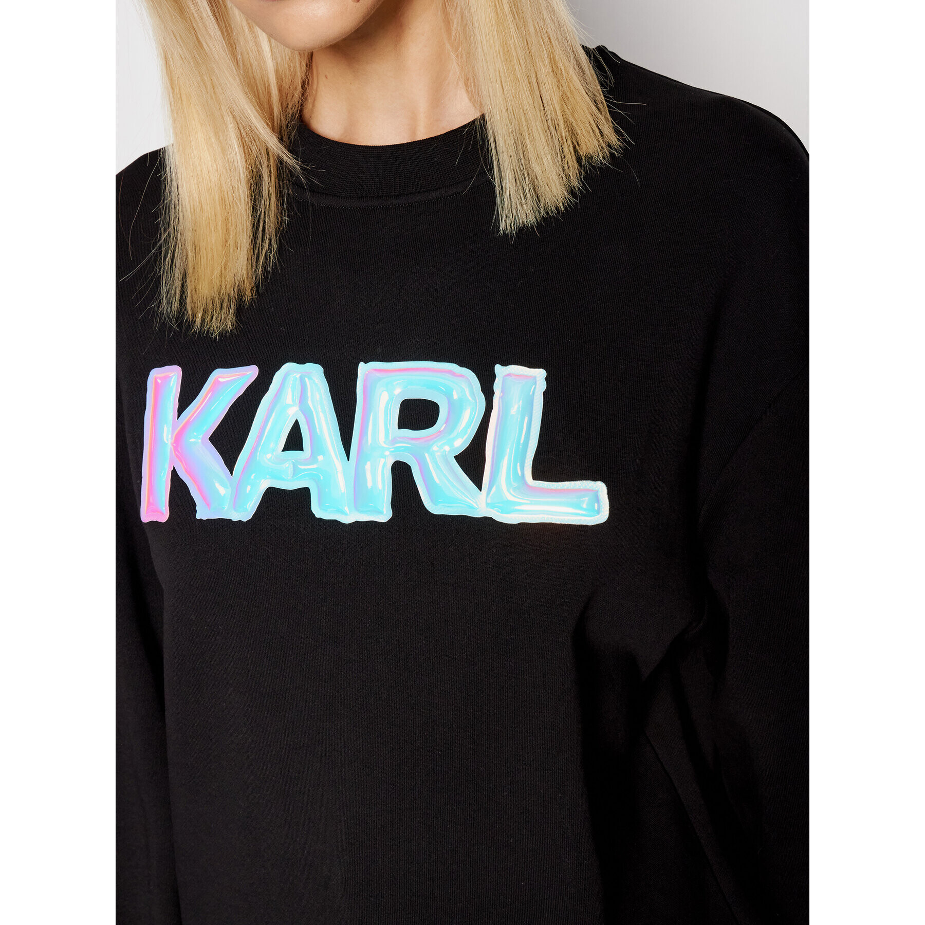 KARL LAGERFELD Jopa Unisex Balloon Logo 211U1804 Črna Regular Fit - Pepit.si