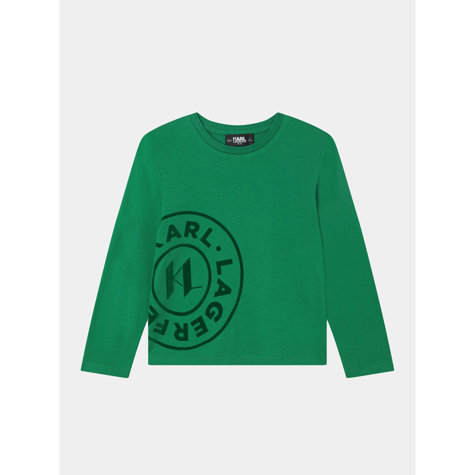 Karl Lagerfeld Kids Bluza Z25418 S Zelena Regular Fit - Pepit.si