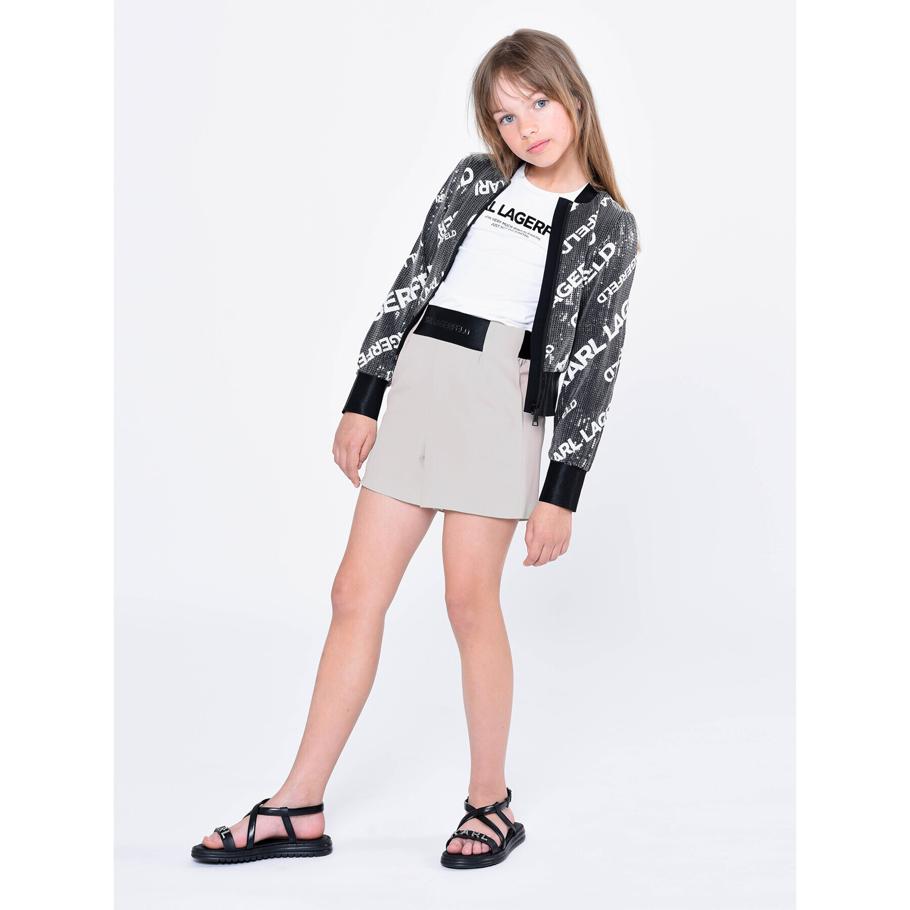 Karl Lagerfeld Kids Bomber jakna Z16148 D Črna Regular Fit - Pepit.si