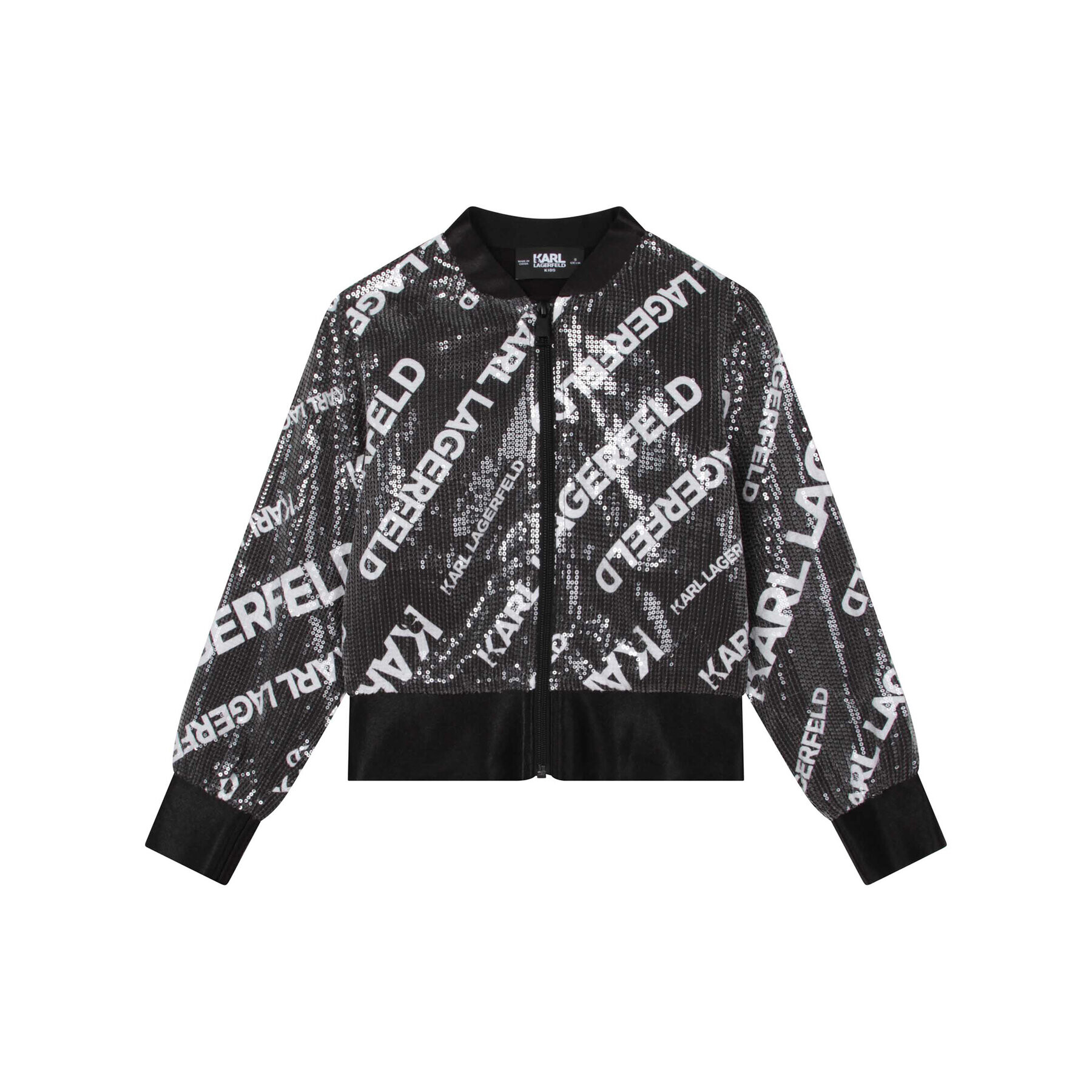 Karl Lagerfeld Kids Bomber jakna Z16148 D Črna Regular Fit - Pepit.si