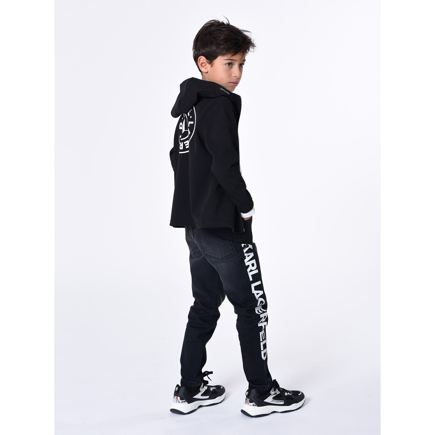 Karl Lagerfeld Kids Jopa Z25438 S Črna Regular Fit - Pepit.si