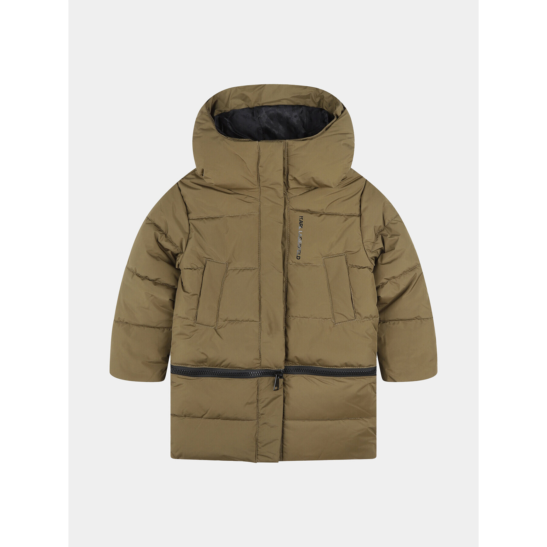 Karl Lagerfeld Kids Puhovka Z16167 S Khaki Regular Fit - Pepit.si