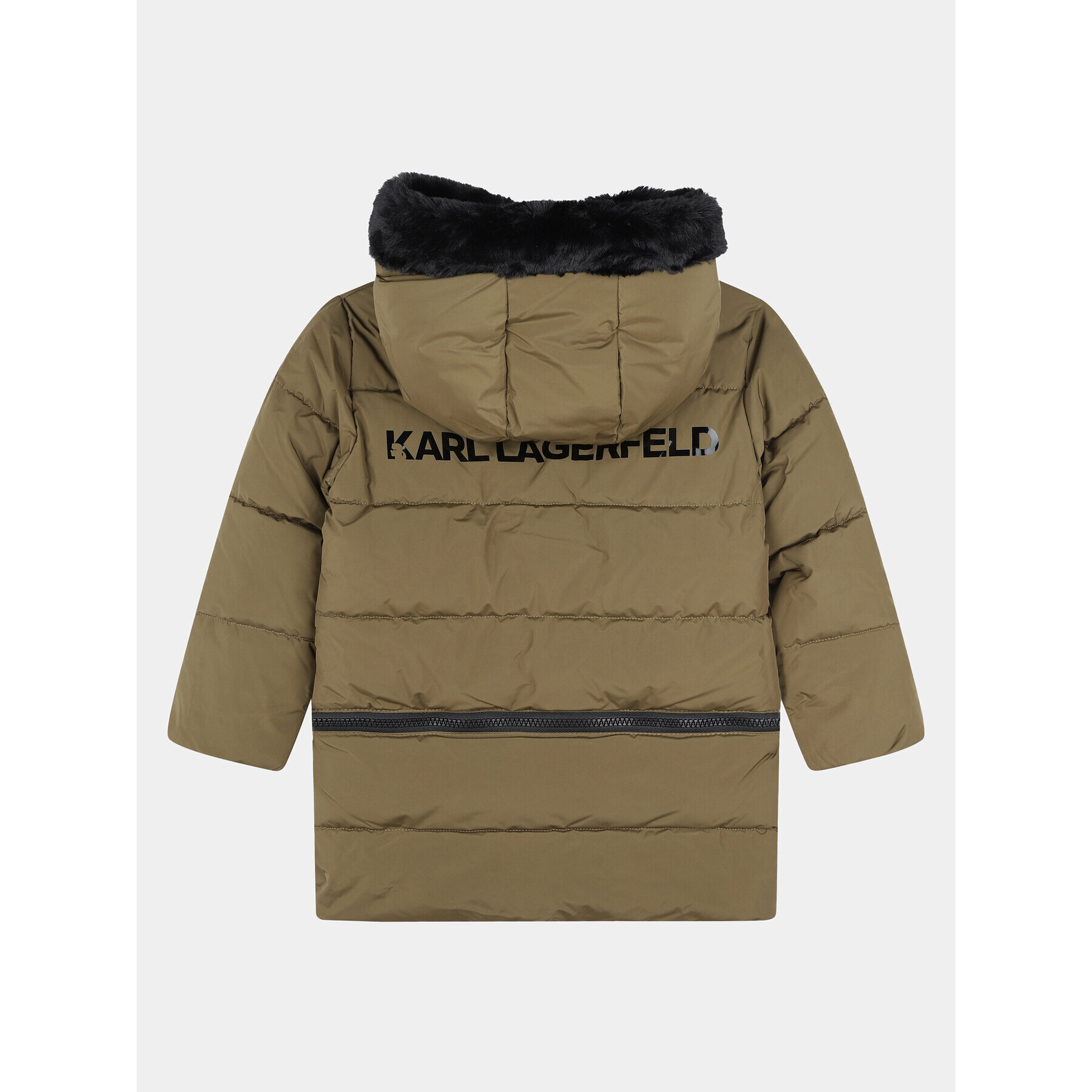 Karl Lagerfeld Kids Puhovka Z16167 S Khaki Regular Fit - Pepit.si