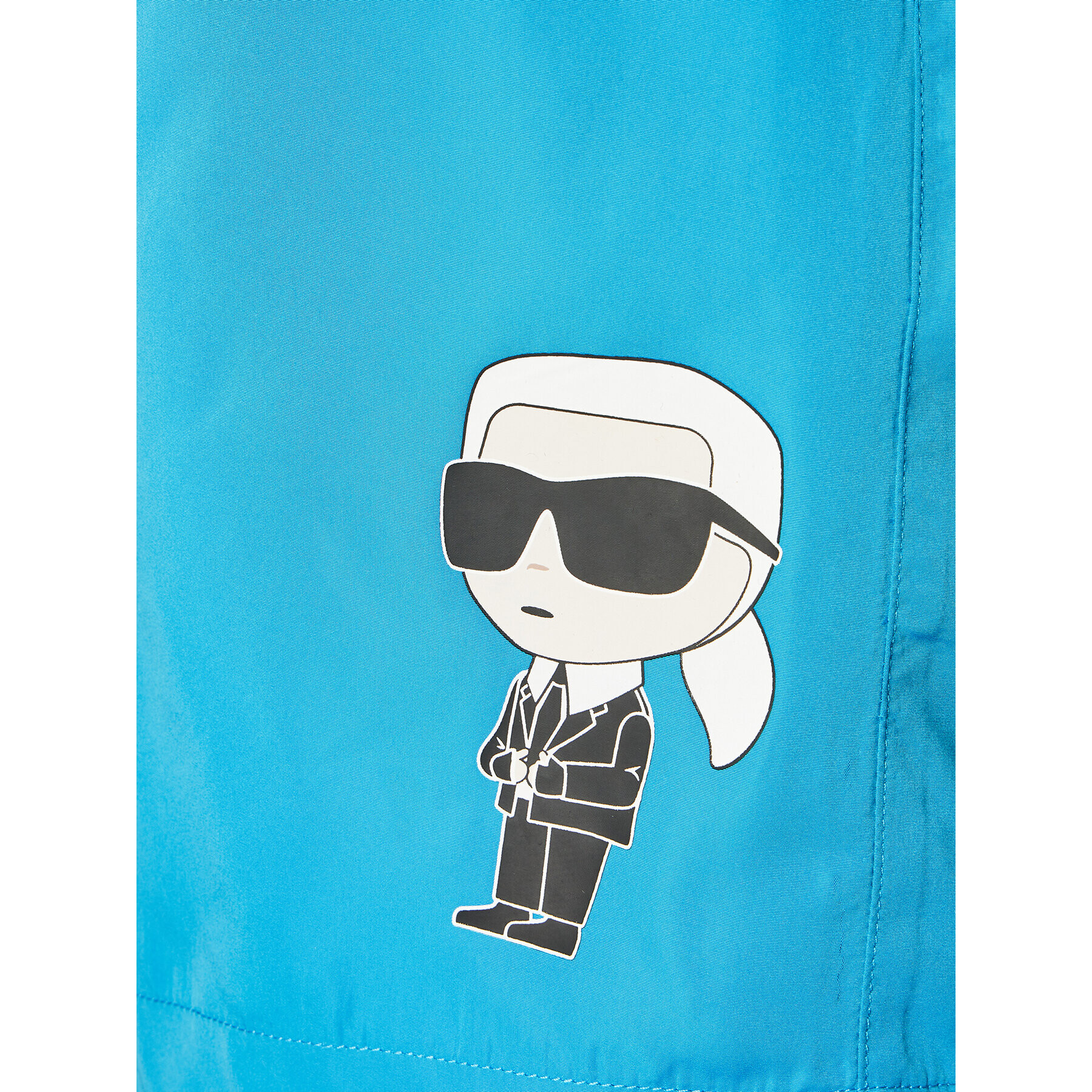 KARL LAGERFELD Kratke hlače za na plažo Ikonik 2.0 Elastic Med Shorts 235M2213 Modra Regular Fit - Pepit.si