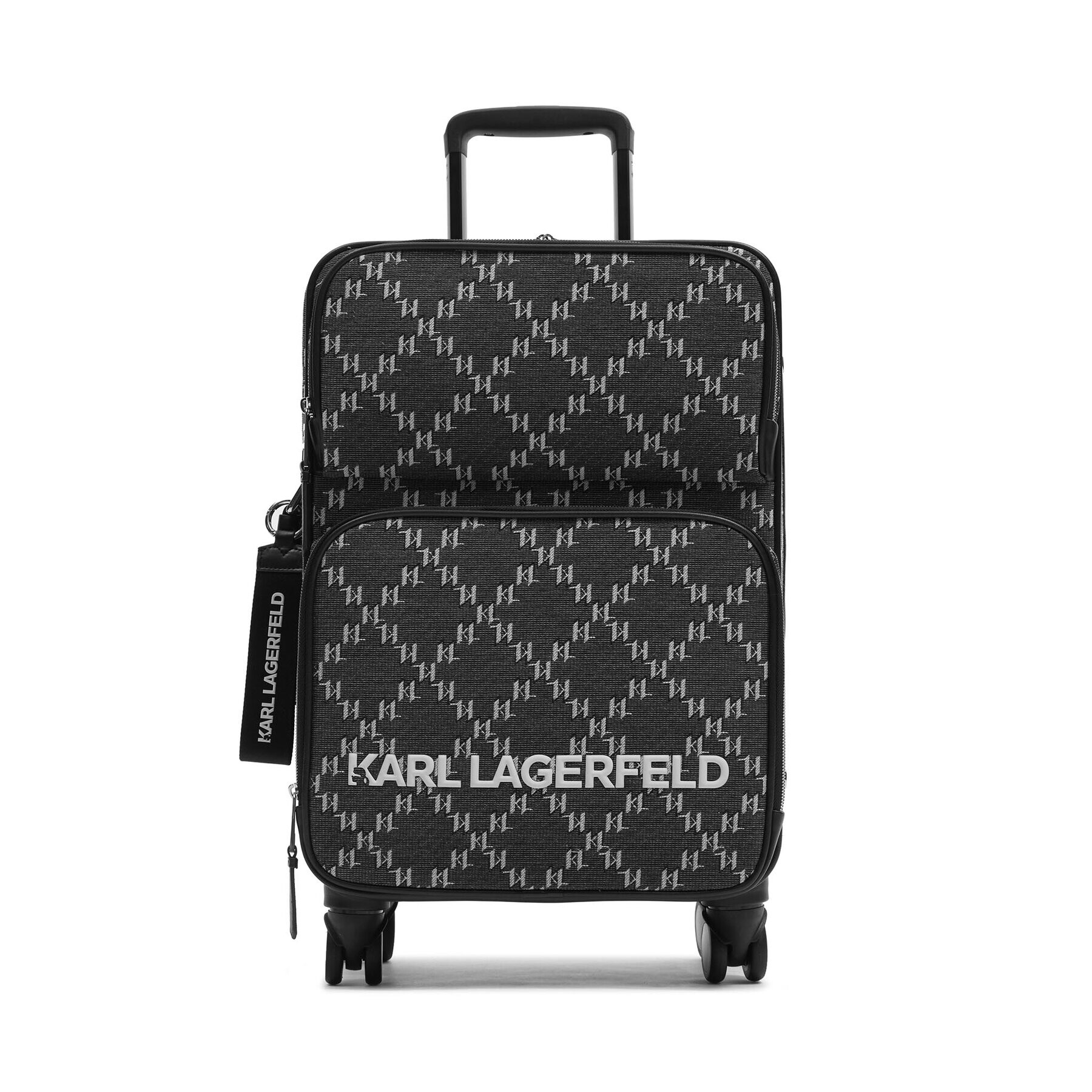 KARL LAGERFELD Majhen mehki kovček K/Monogram Jkrd 2.0 Trolley 236W3024 Siva - Pepit.si