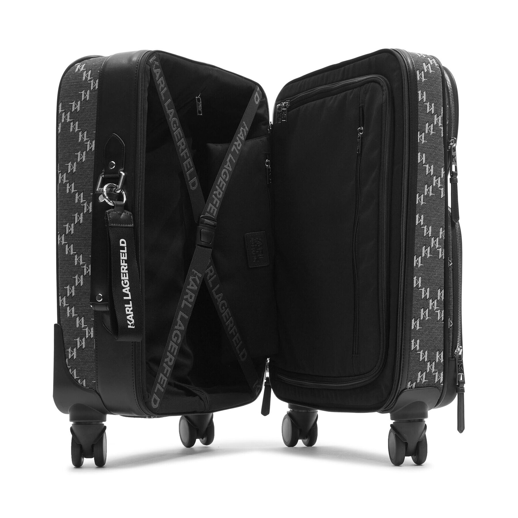 KARL LAGERFELD Majhen mehki kovček K/Monogram Jkrd 2.0 Trolley 236W3024 Siva - Pepit.si