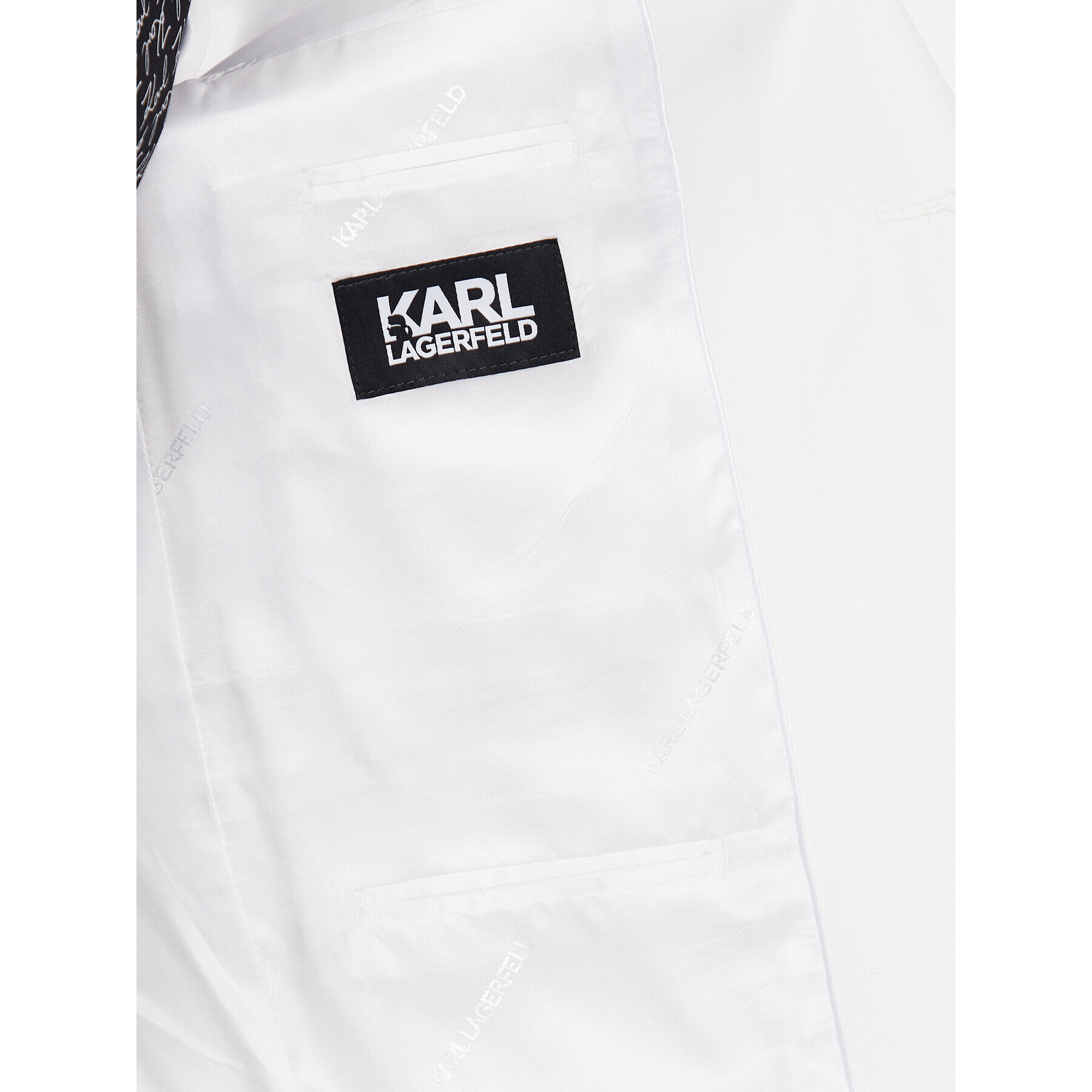 KARL LAGERFELD Obleka 105200 532039 Bela Regular Fit - Pepit.si