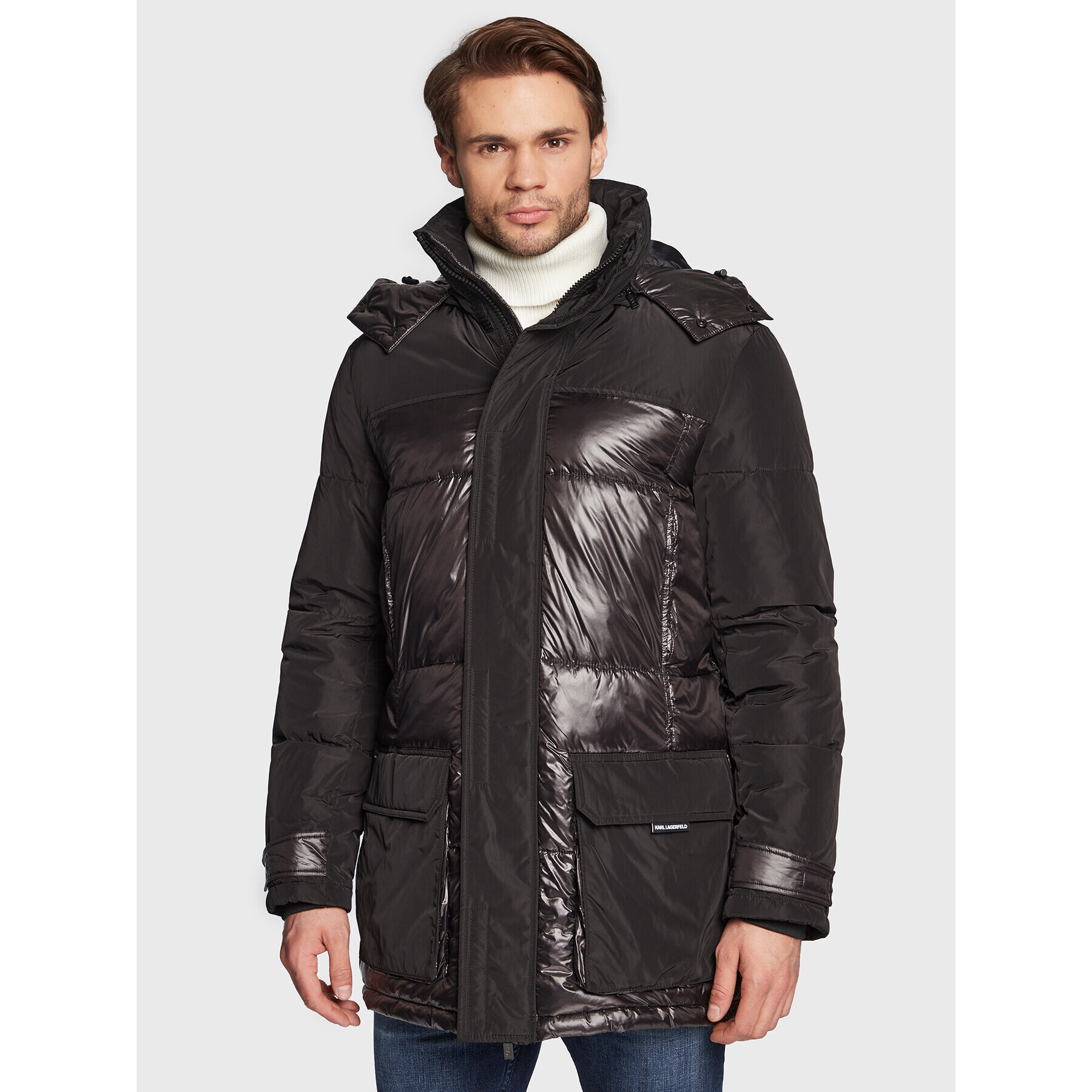 KARL LAGERFELD Parka 505006 524503 Črna Regular Fit - Pepit.si