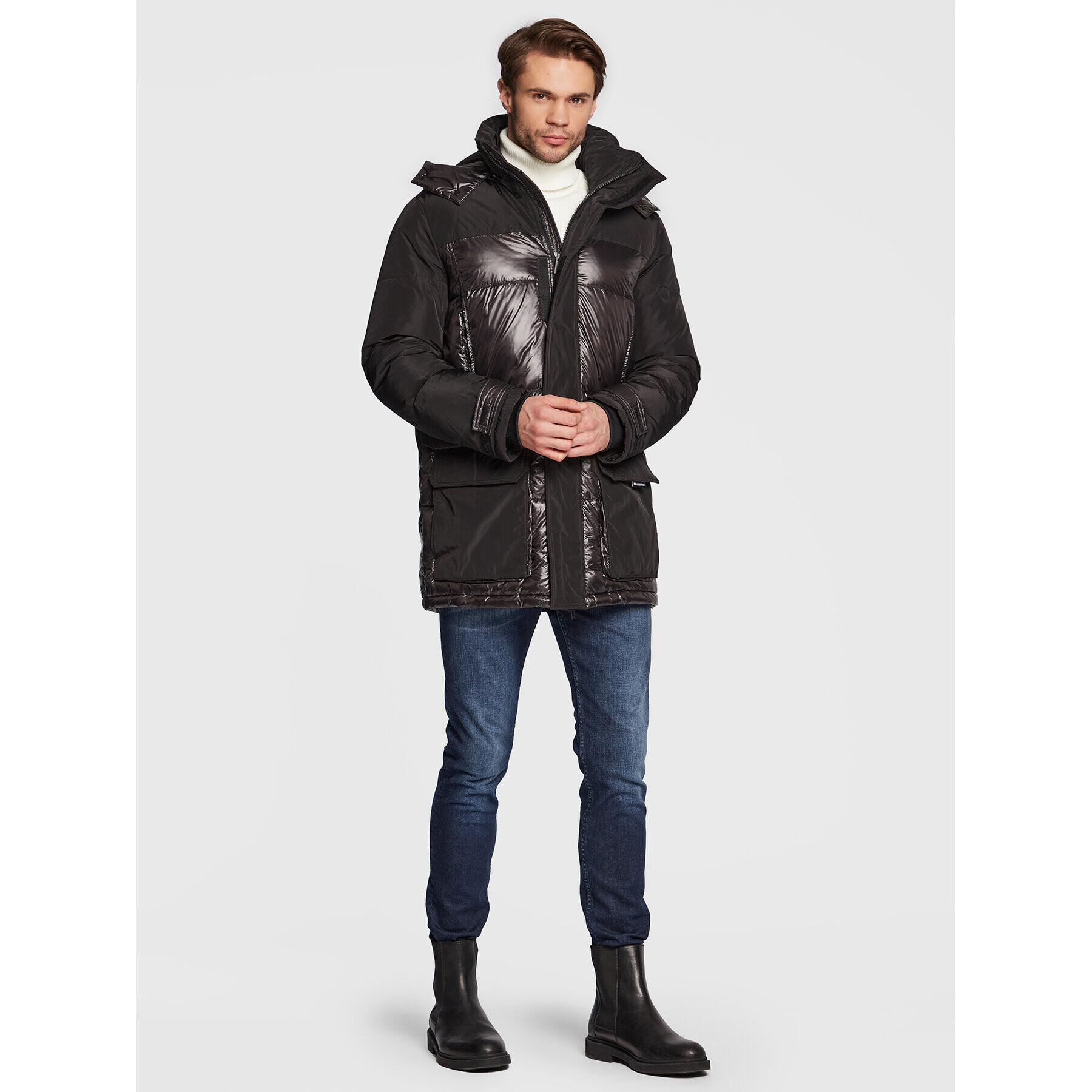 KARL LAGERFELD Parka 505006 524503 Črna Regular Fit - Pepit.si