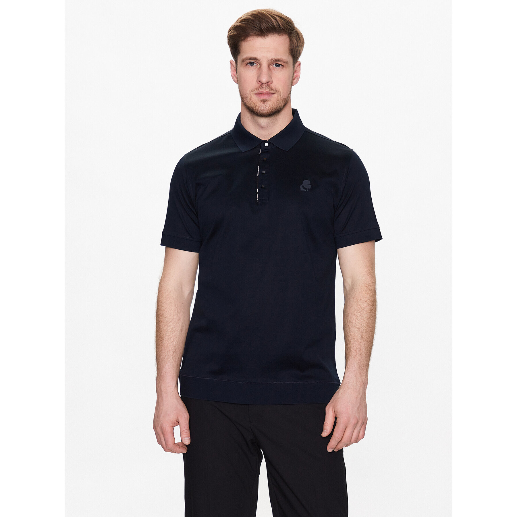 KARL LAGERFELD Polo majica 7345001 52200 Mornarsko modra Regular Fit - Pepit.si