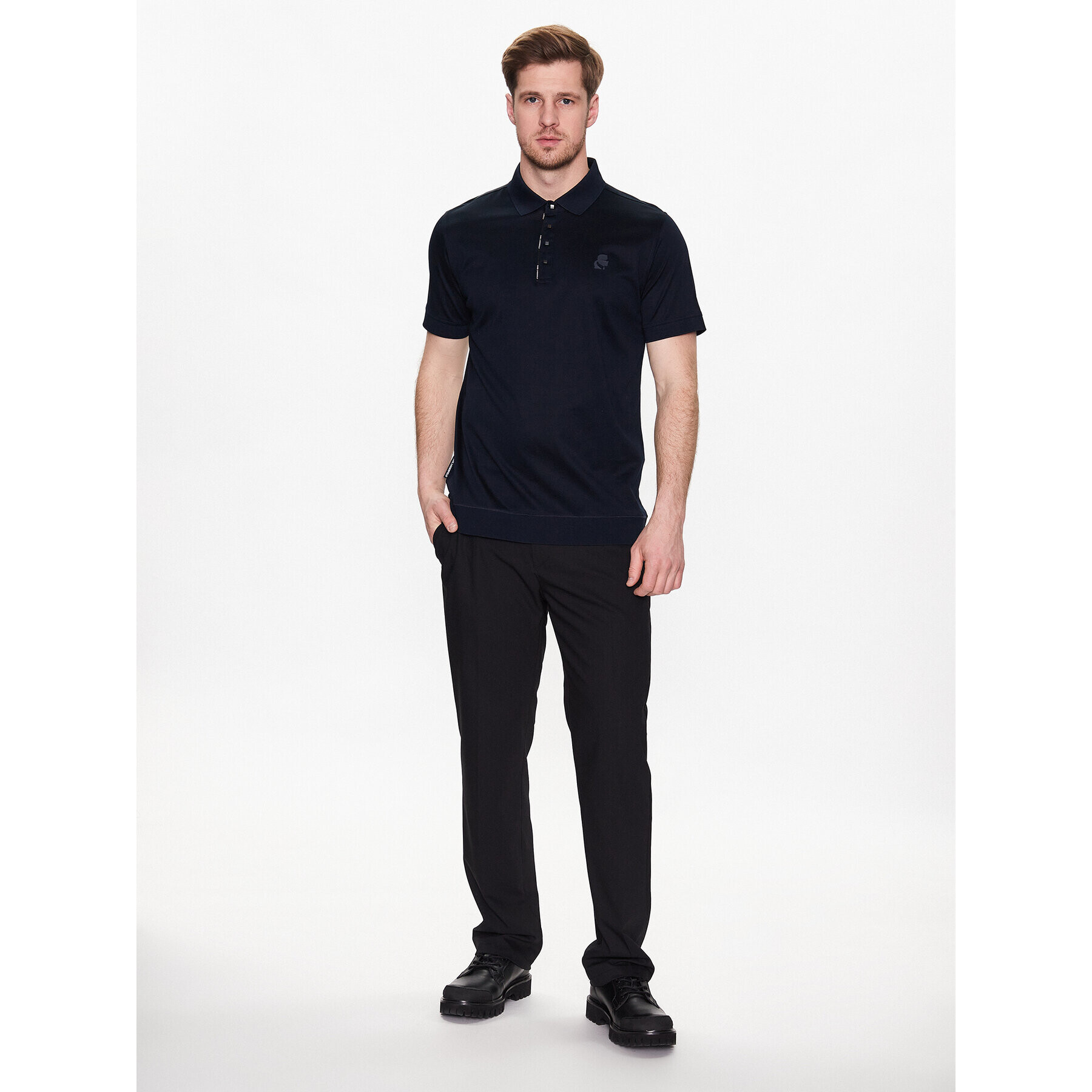 KARL LAGERFELD Polo majica 7345001 52200 Mornarsko modra Regular Fit - Pepit.si