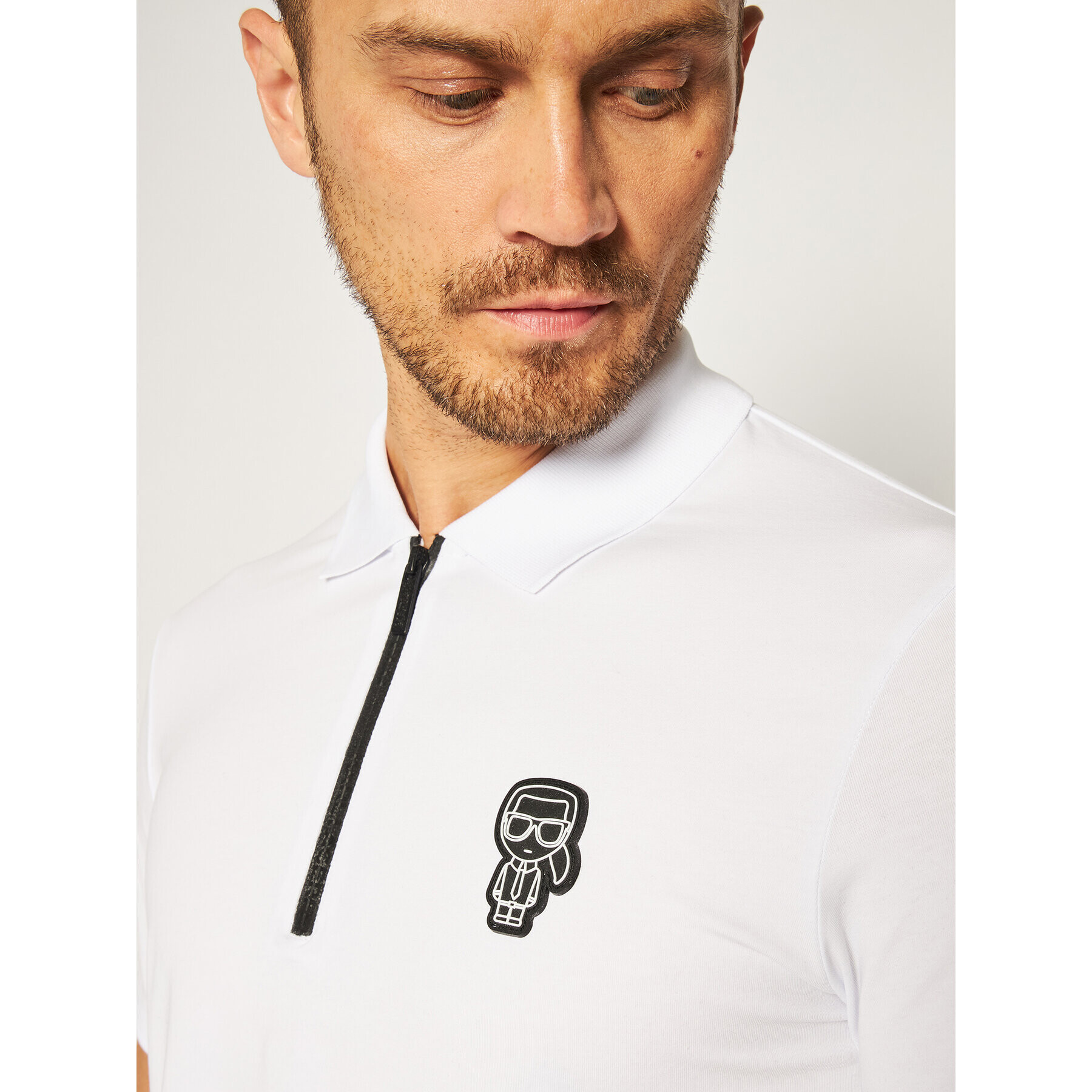 KARL LAGERFELD Polo majica 745 080 502 221 Bela Regular Fit - Pepit.si