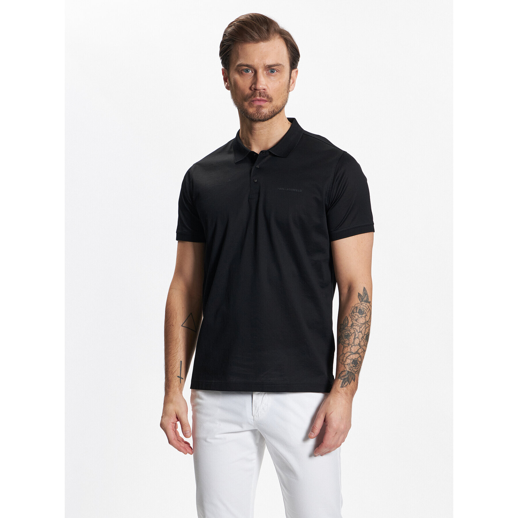 KARL LAGERFELD Polo majica 745000 532200 Črna Regular Fit - Pepit.si