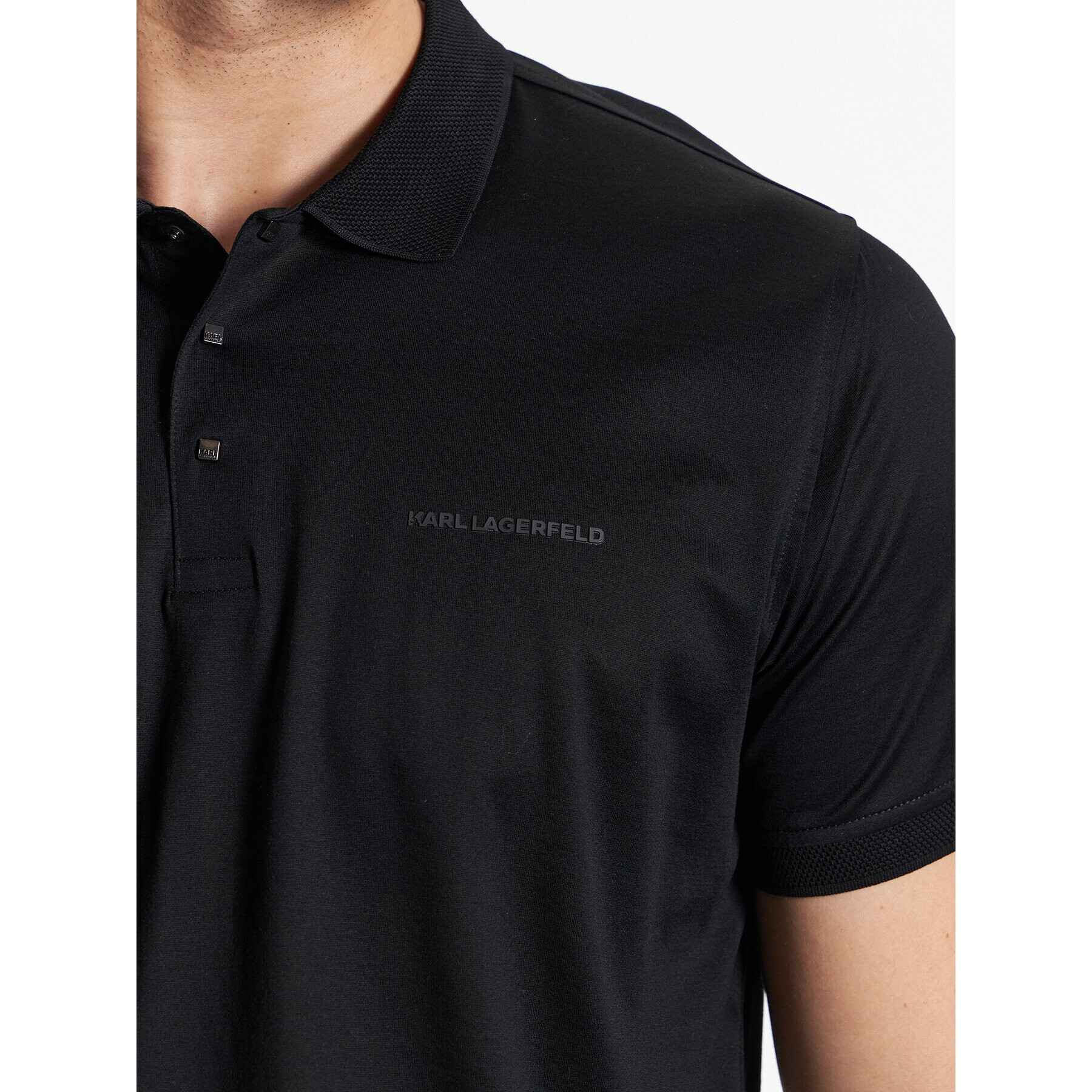 KARL LAGERFELD Polo majica 745000 532200 Črna Regular Fit - Pepit.si