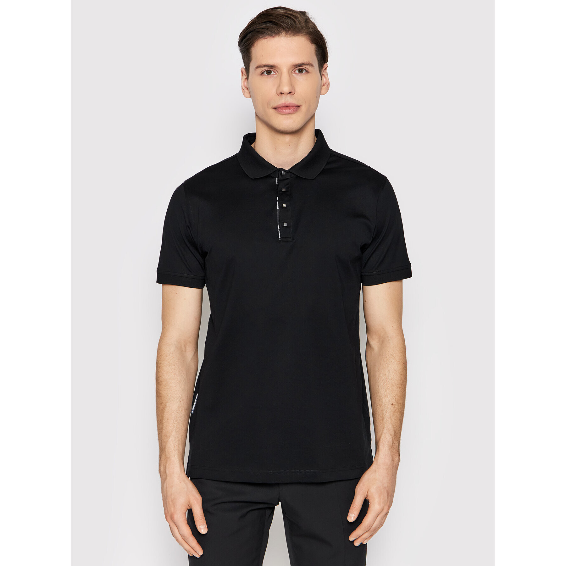 KARL LAGERFELD Polo majica 745001 521200 Črna Regular Fit - Pepit.si