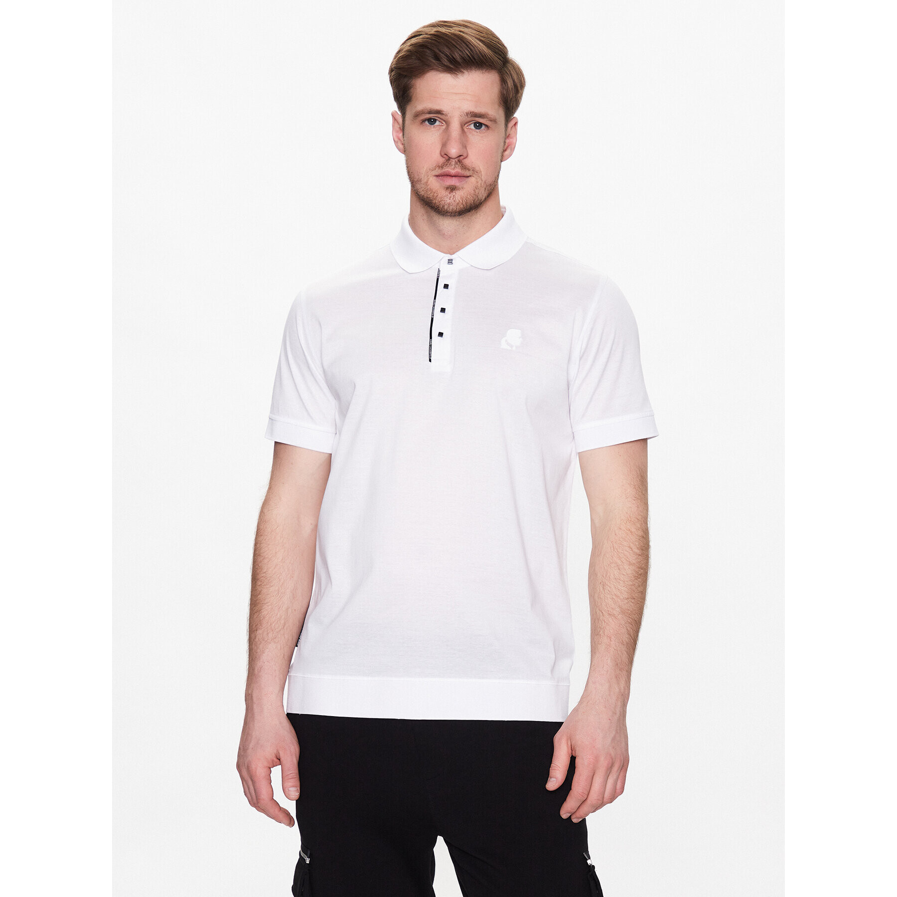 KARL LAGERFELD Polo majica 745001 532200 Bela Regular Fit - Pepit.si