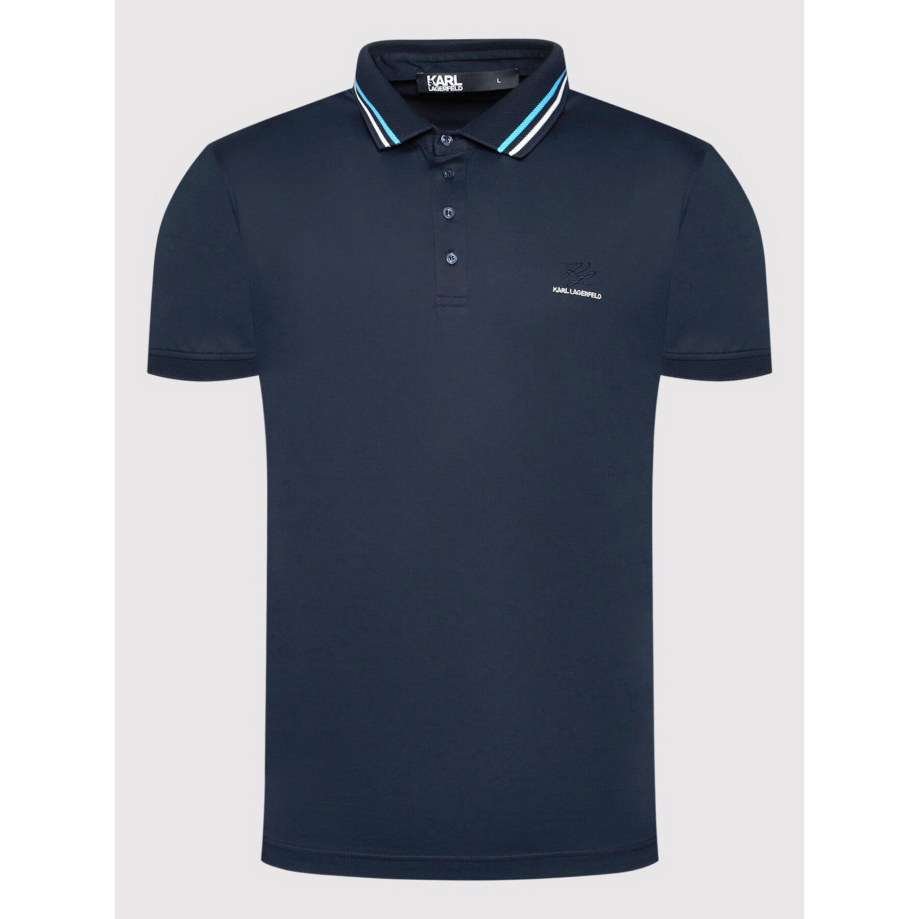 KARL LAGERFELD Polo majica 745002 511200 Mornarsko modra Regular Fit - Pepit.si