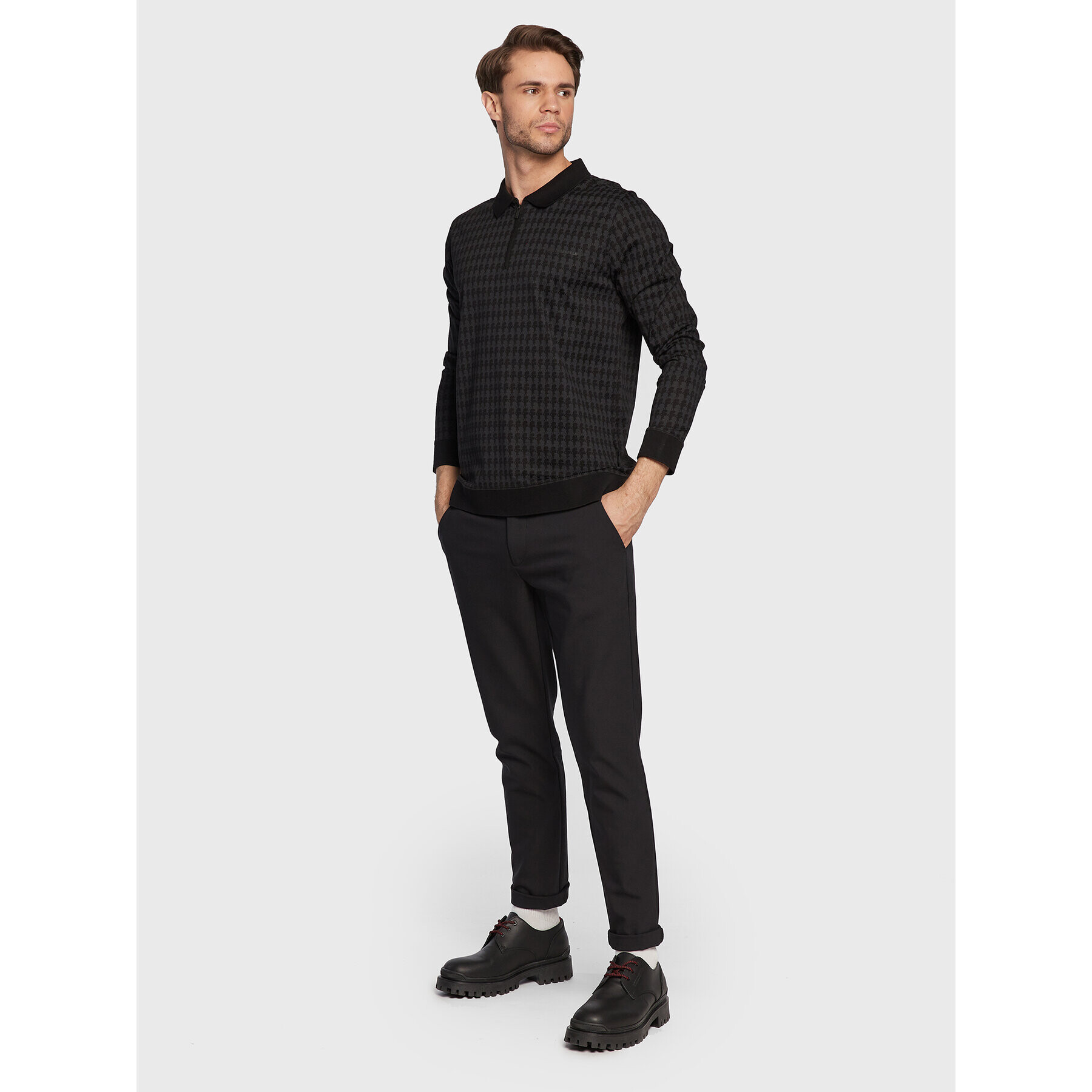 KARL LAGERFELD Polo majica 745005 524202 Črna Regular Fit - Pepit.si