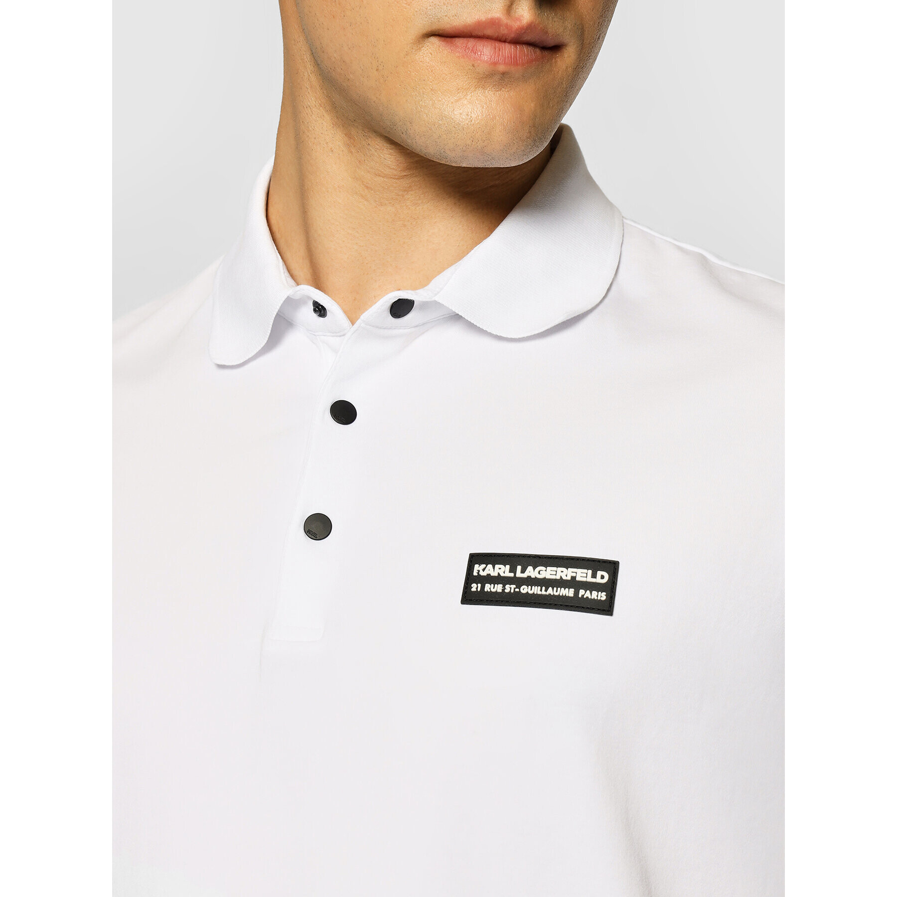 KARL LAGERFELD Polo majica 745016 511221 Bela Regular Fit - Pepit.si