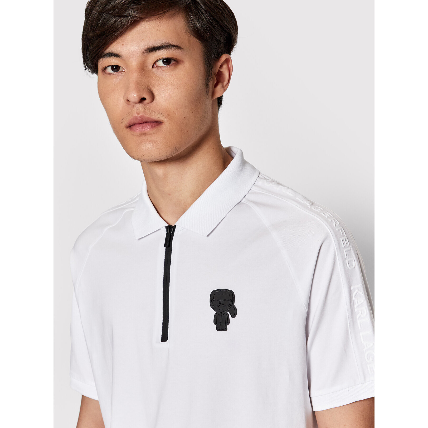 KARL LAGERFELD Polo majica 745016 521221 Bela Regular Fit - Pepit.si