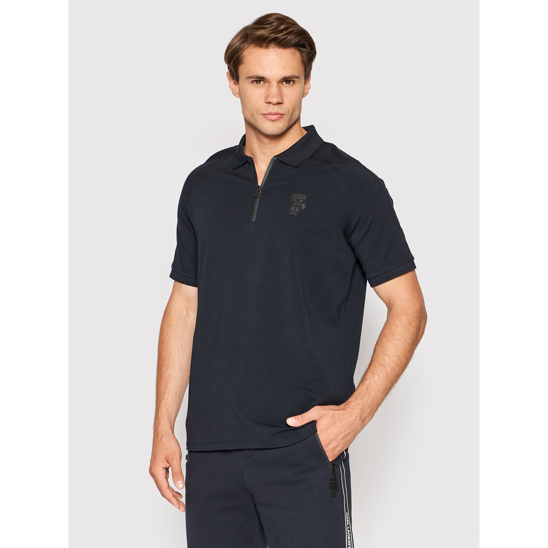 KARL LAGERFELD Polo majica 745016 521221 Mornarsko modra Regular Fit - Pepit.si