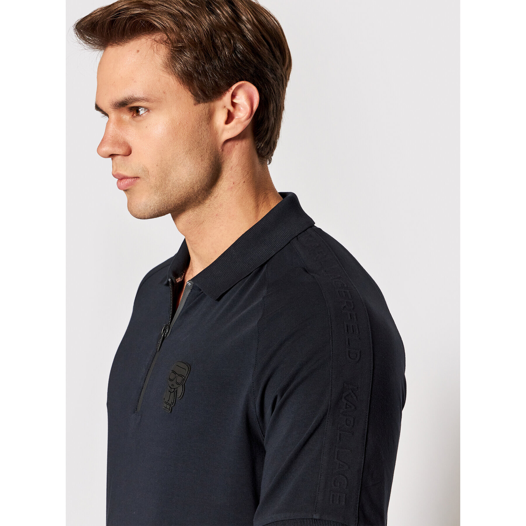 KARL LAGERFELD Polo majica 745016 521221 Mornarsko modra Regular Fit - Pepit.si