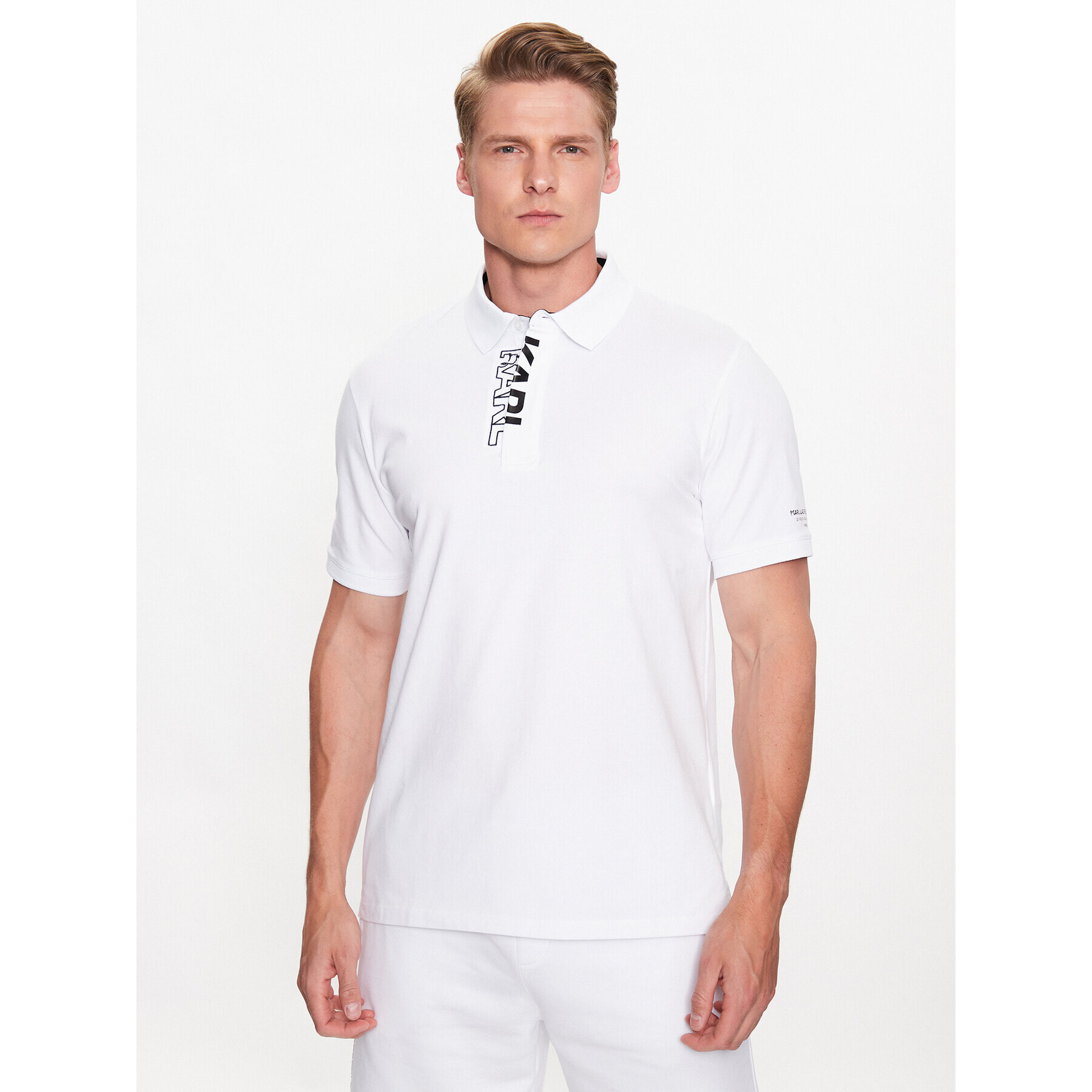 KARL LAGERFELD Polo majica 745017 532221 Bela Regular Fit - Pepit.si