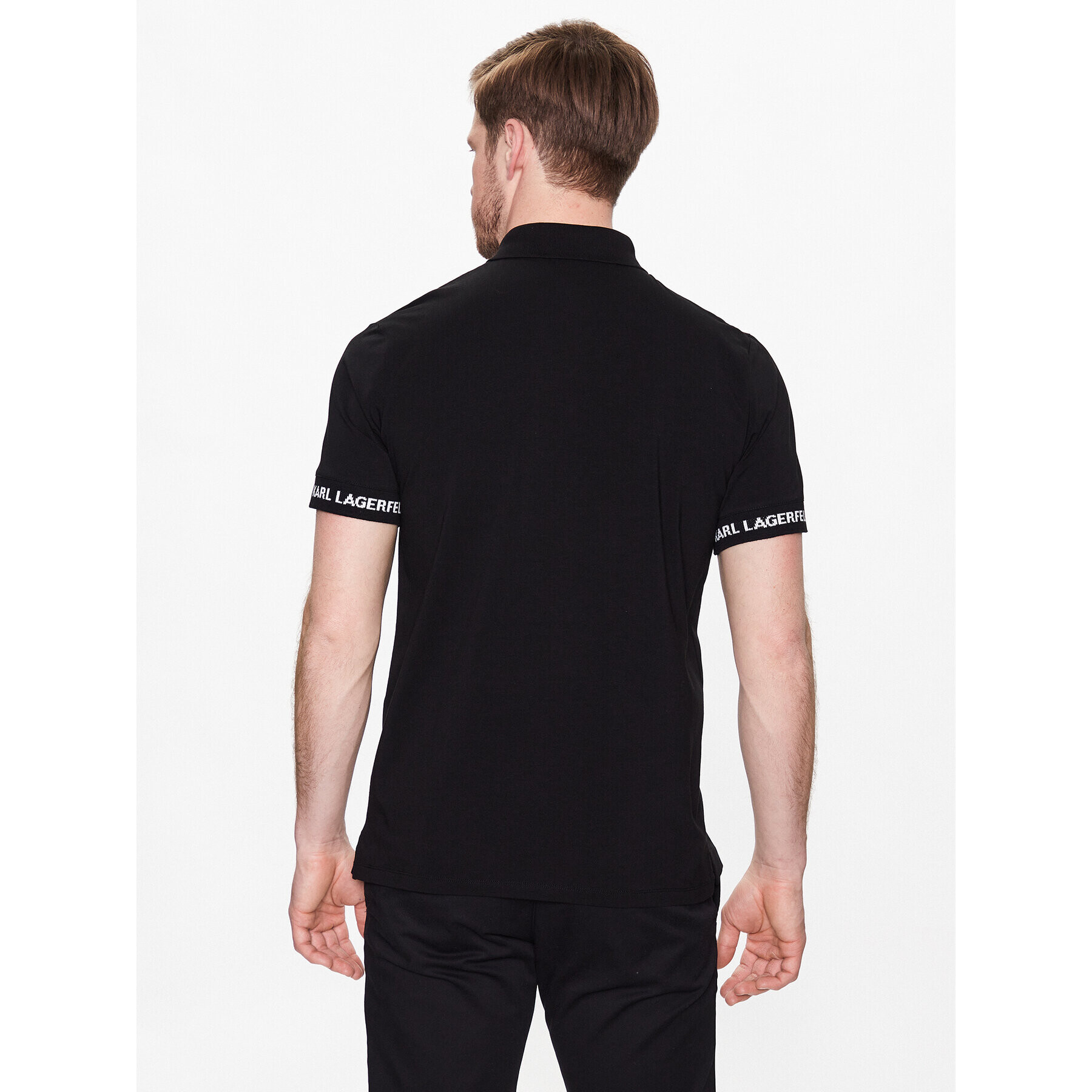 KARL LAGERFELD Polo majica 745018 532221 Črna Regular Fit - Pepit.si