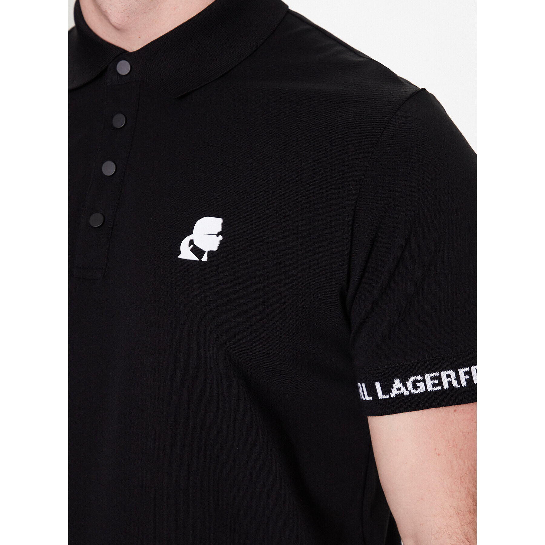 KARL LAGERFELD Polo majica 745018 532221 Črna Regular Fit - Pepit.si