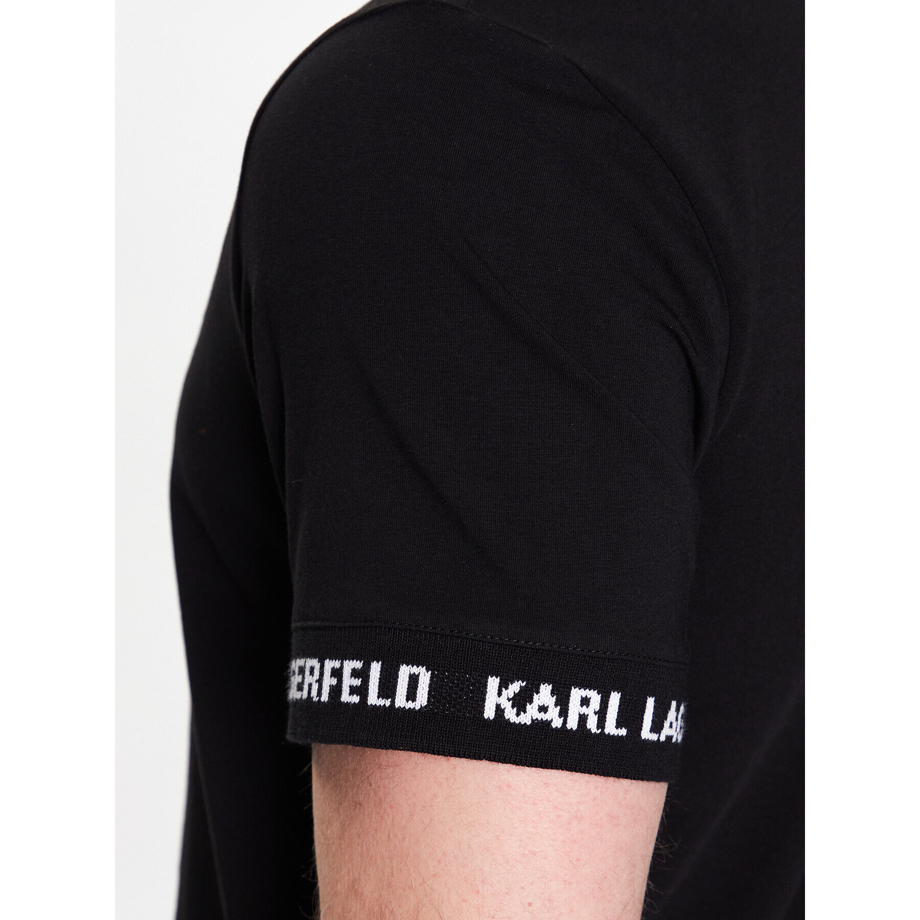 KARL LAGERFELD Polo majica 745018 532221 Črna Regular Fit - Pepit.si