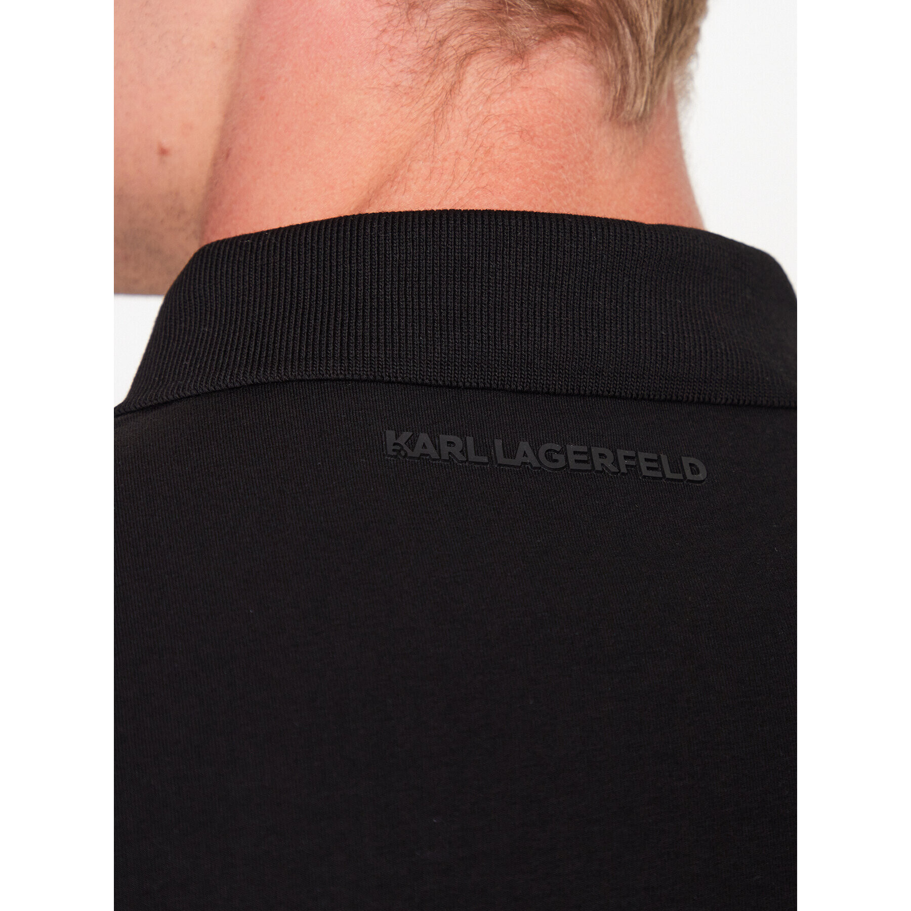 KARL LAGERFELD Polo majica 745019 532221 Črna Regular Fit - Pepit.si