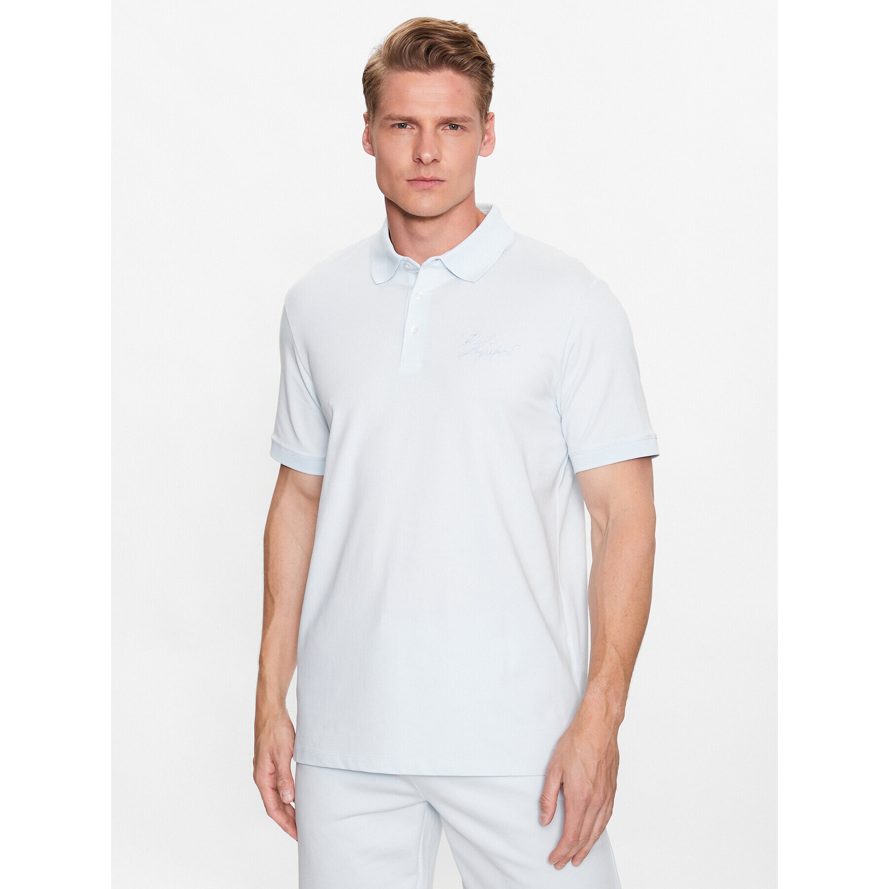 KARL LAGERFELD Polo majica 745019 532221 Modra Regular Fit - Pepit.si