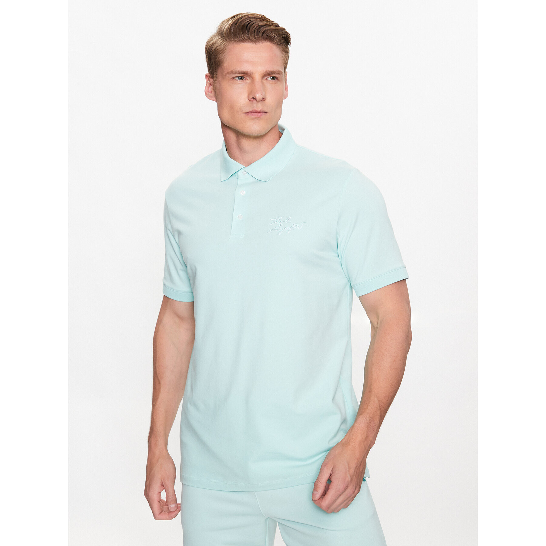 KARL LAGERFELD Polo majica 745019 532221 Zelena Regular Fit - Pepit.si