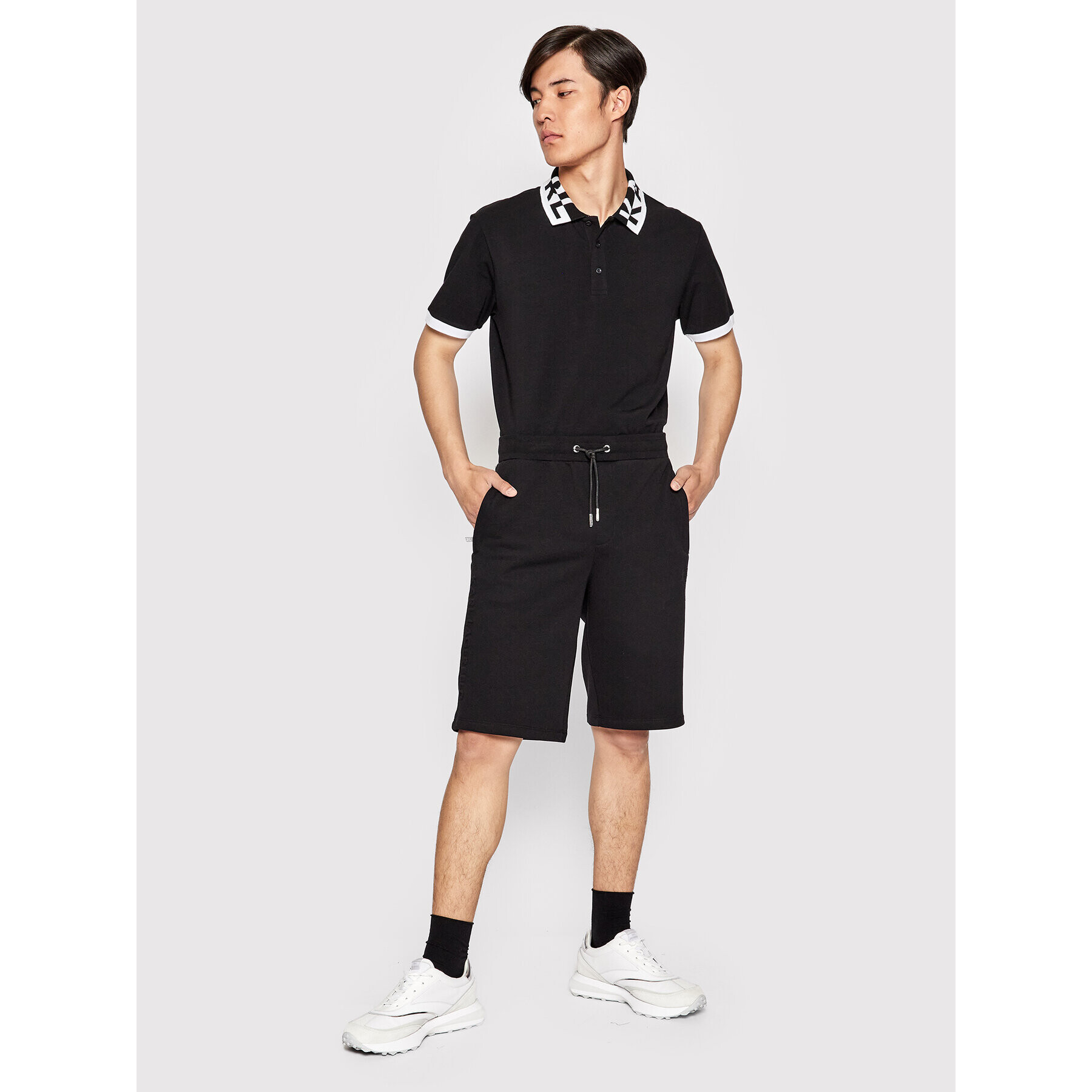 KARL LAGERFELD Polo majica 745021 521221 Črna Regular Fit - Pepit.si