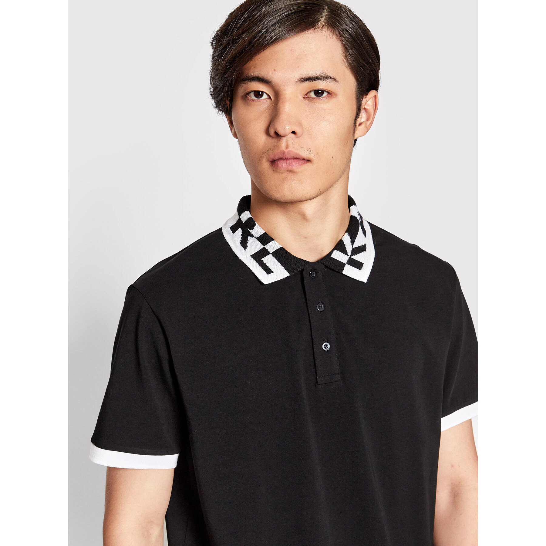 KARL LAGERFELD Polo majica 745021 521221 Črna Regular Fit - Pepit.si