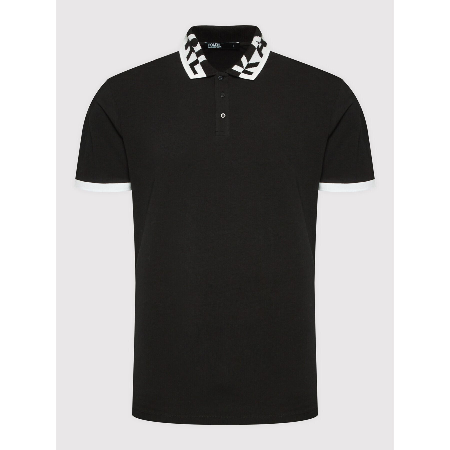 KARL LAGERFELD Polo majica 745021 521221 Črna Regular Fit - Pepit.si