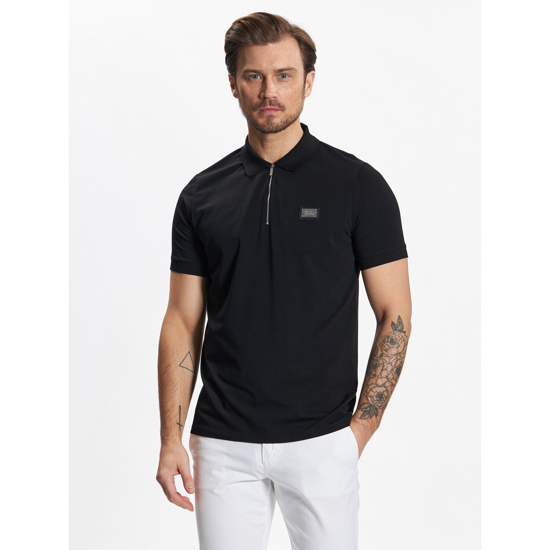 KARL LAGERFELD Polo majica 745021 532221 Črna Regular Fit - Pepit.si