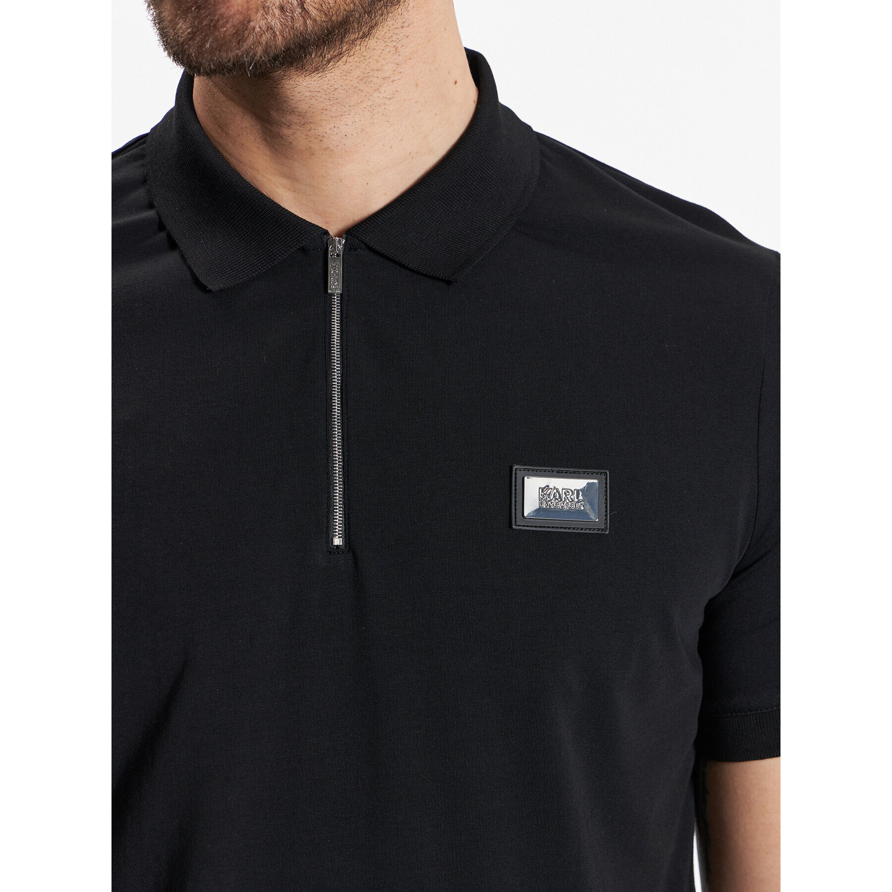 KARL LAGERFELD Polo majica 745021 532221 Črna Regular Fit - Pepit.si