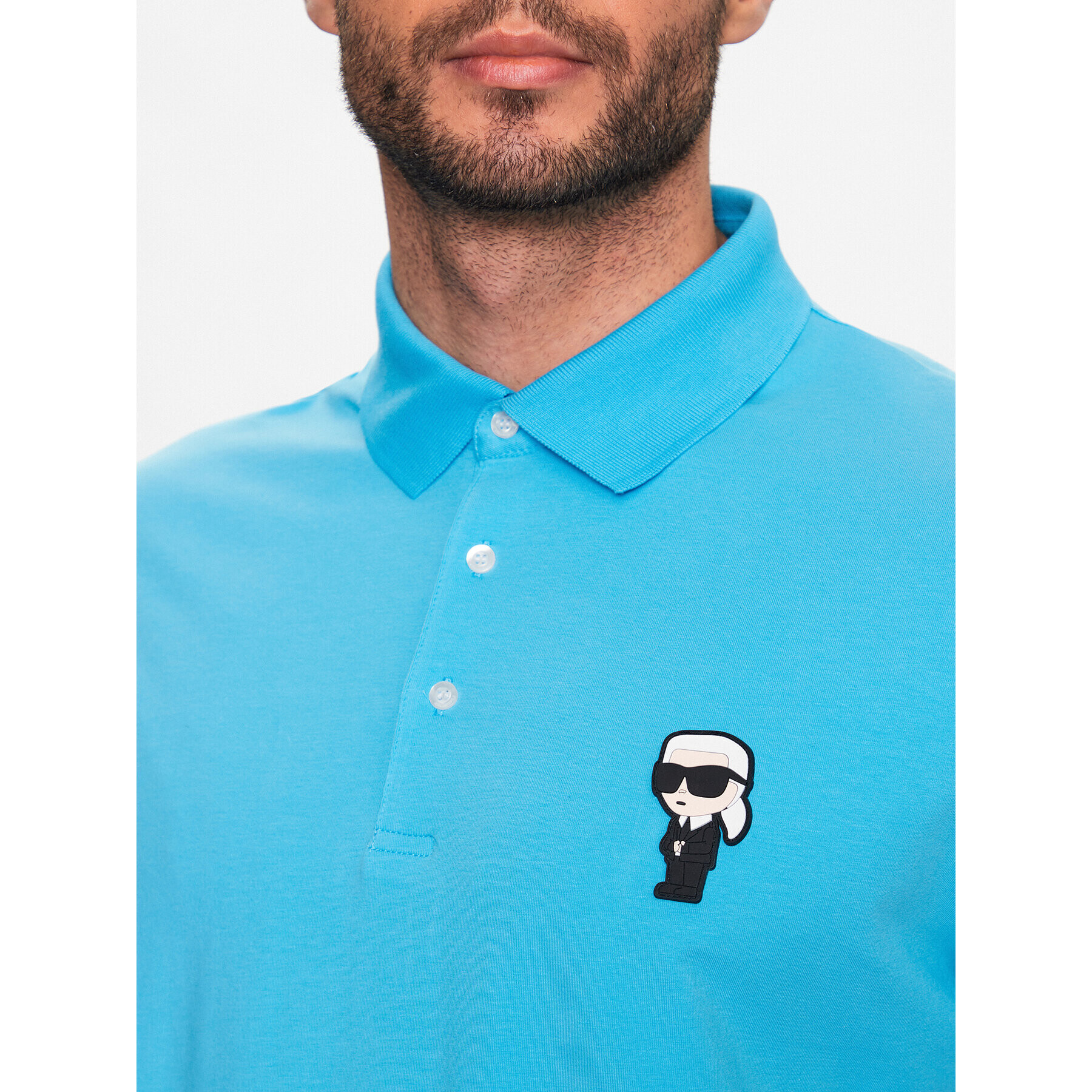 KARL LAGERFELD Polo majica 745022 532221 Modra Regular Fit - Pepit.si