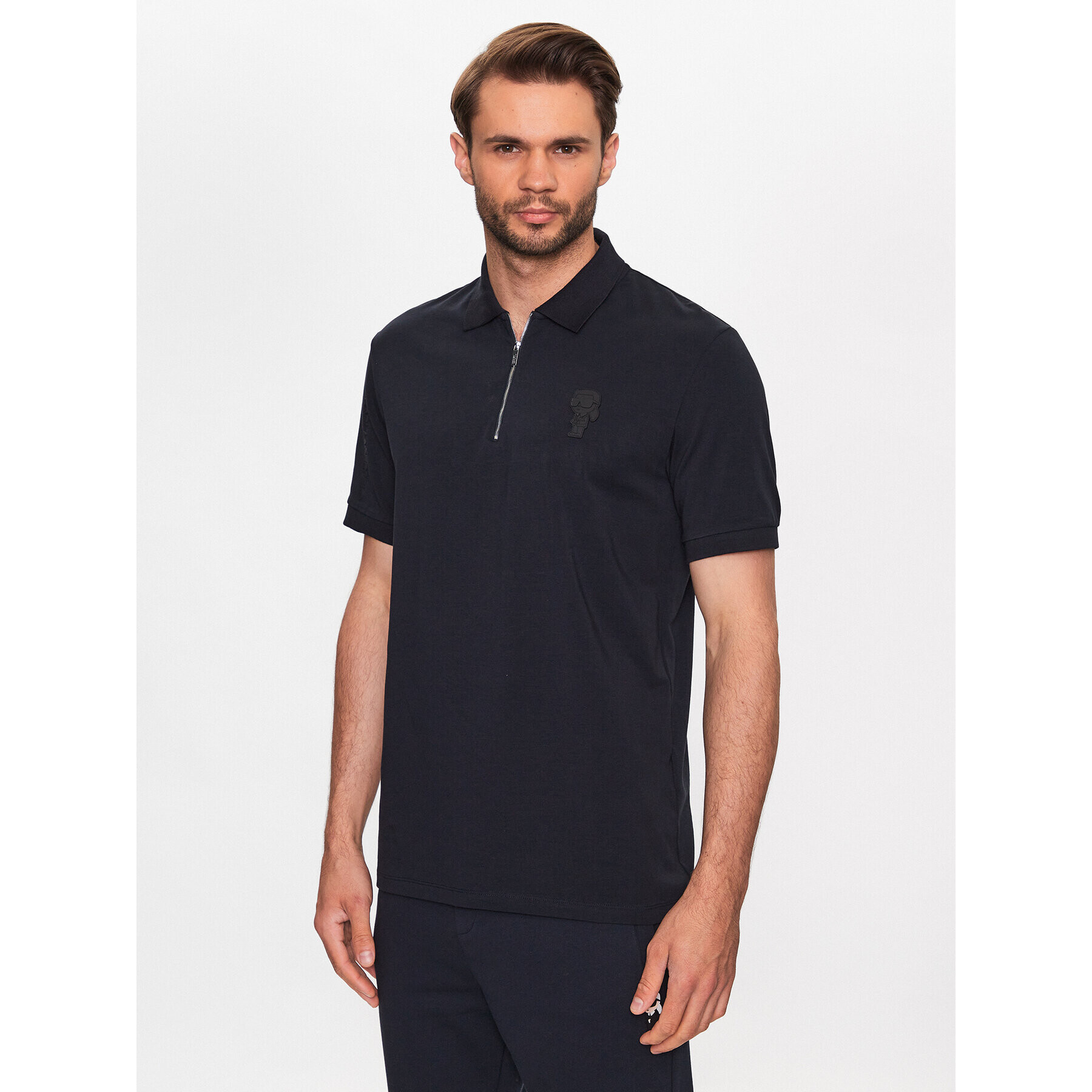 KARL LAGERFELD Polo majica 745023 532221 Mornarsko modra Regular Fit - Pepit.si