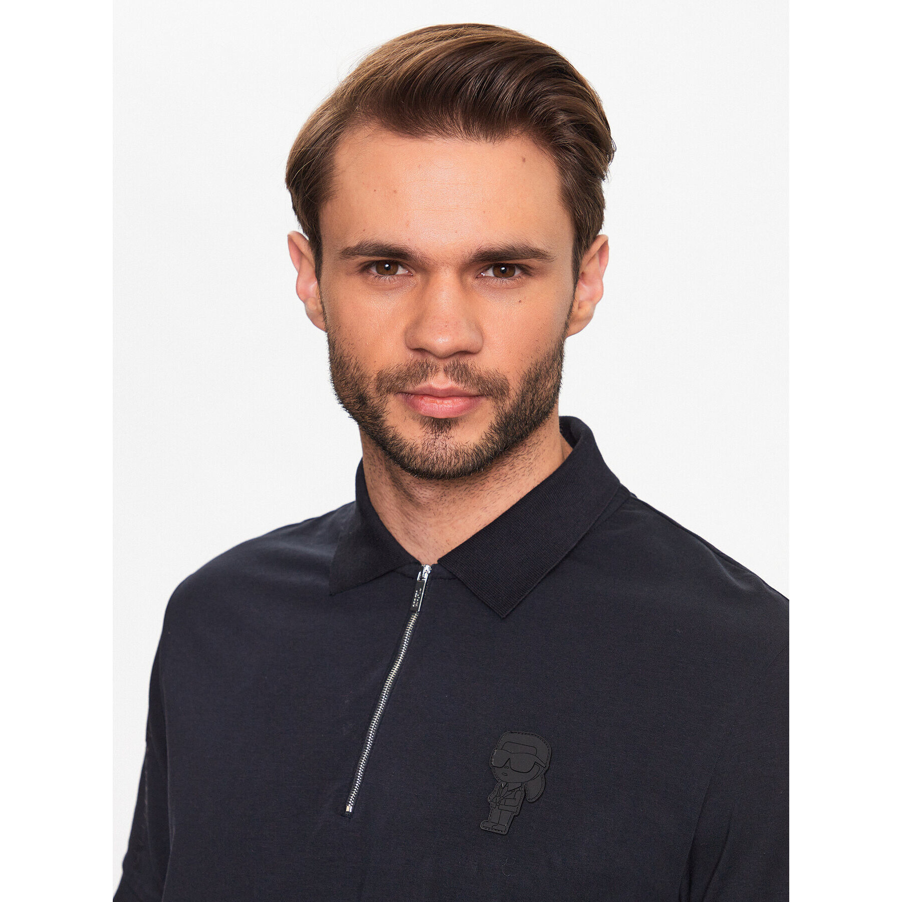 KARL LAGERFELD Polo majica 745023 532221 Mornarsko modra Regular Fit - Pepit.si