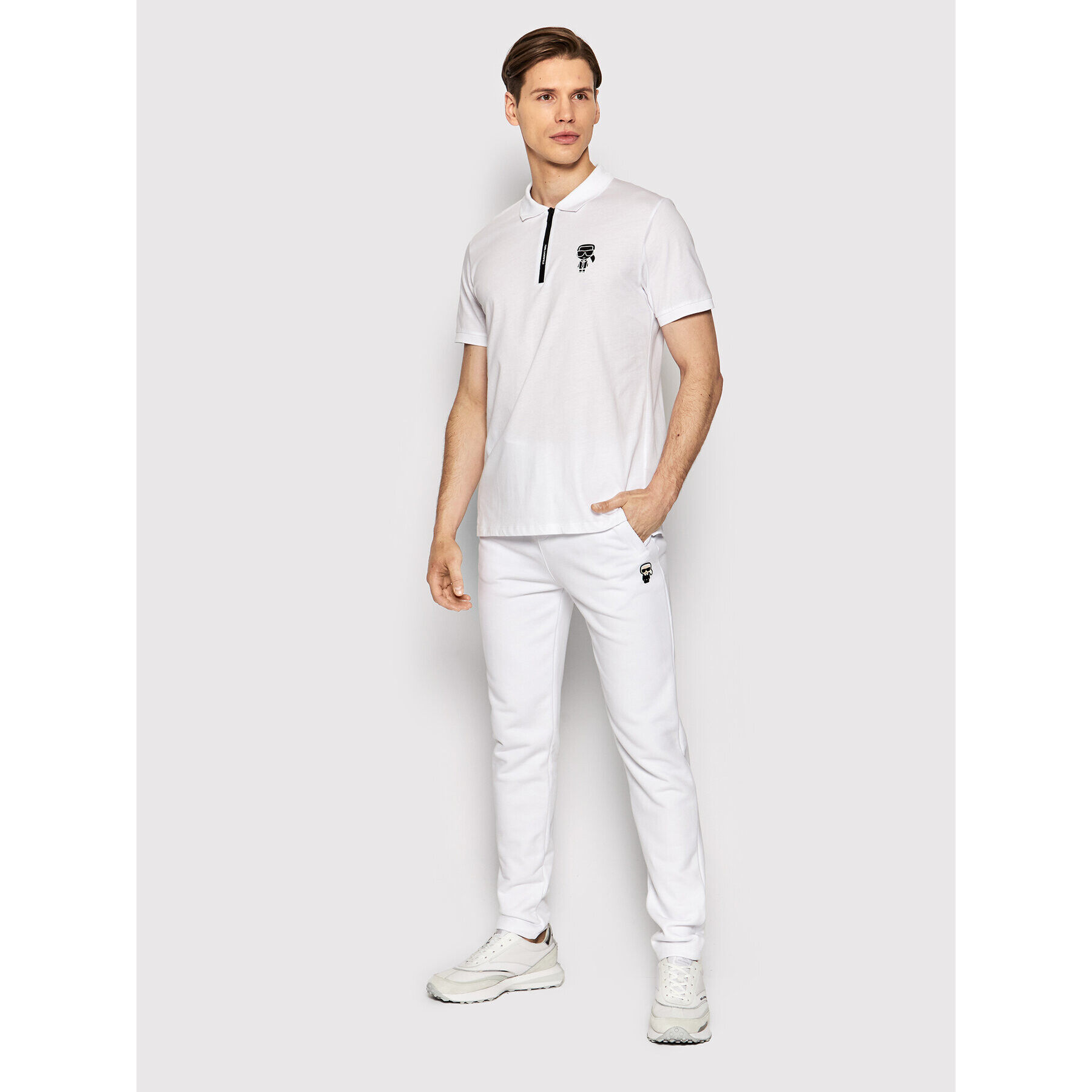 KARL LAGERFELD Polo majica 745025 521224 Bela Regular Fit - Pepit.si