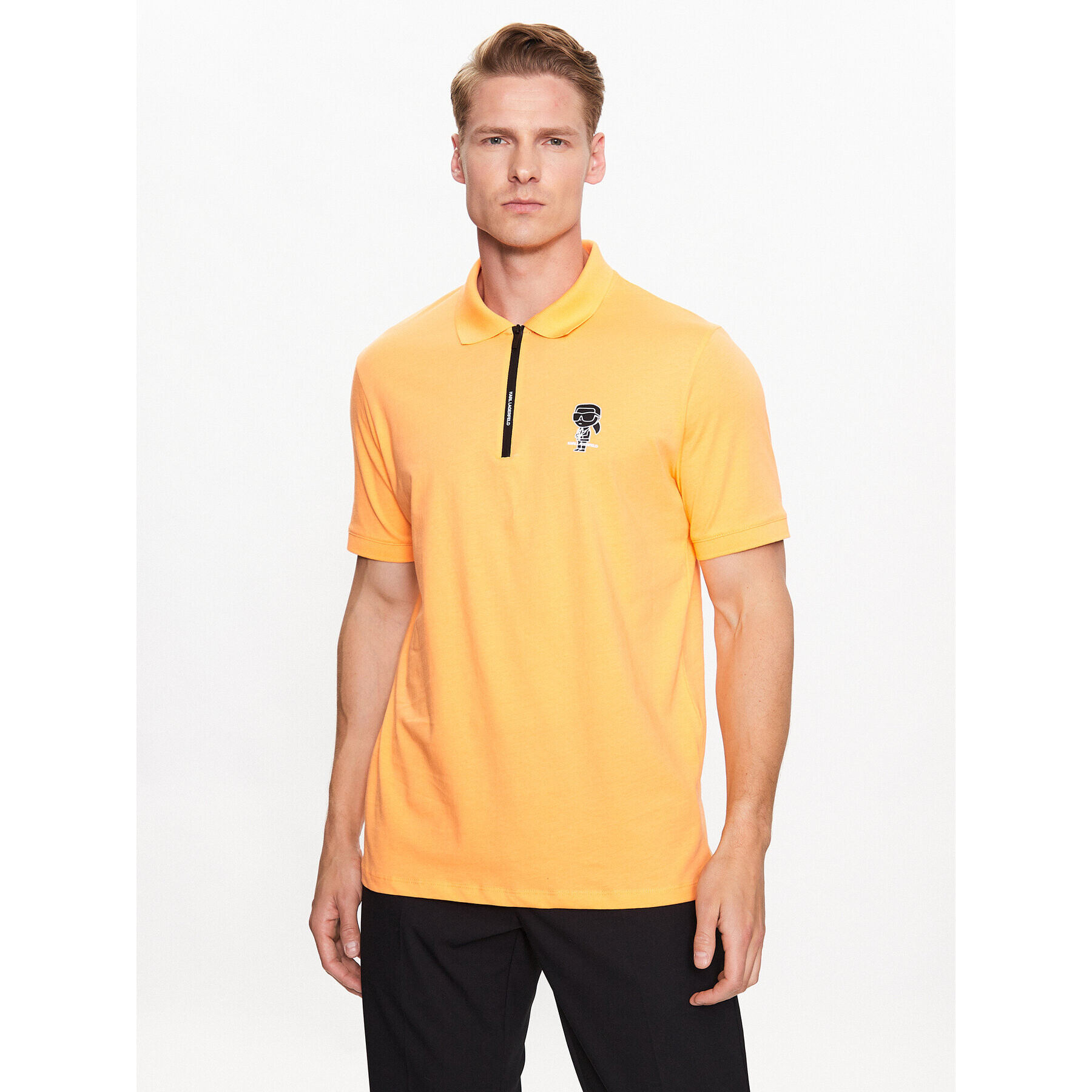 KARL LAGERFELD Polo majica 745025 532224 Oranžna Regular Fit - Pepit.si